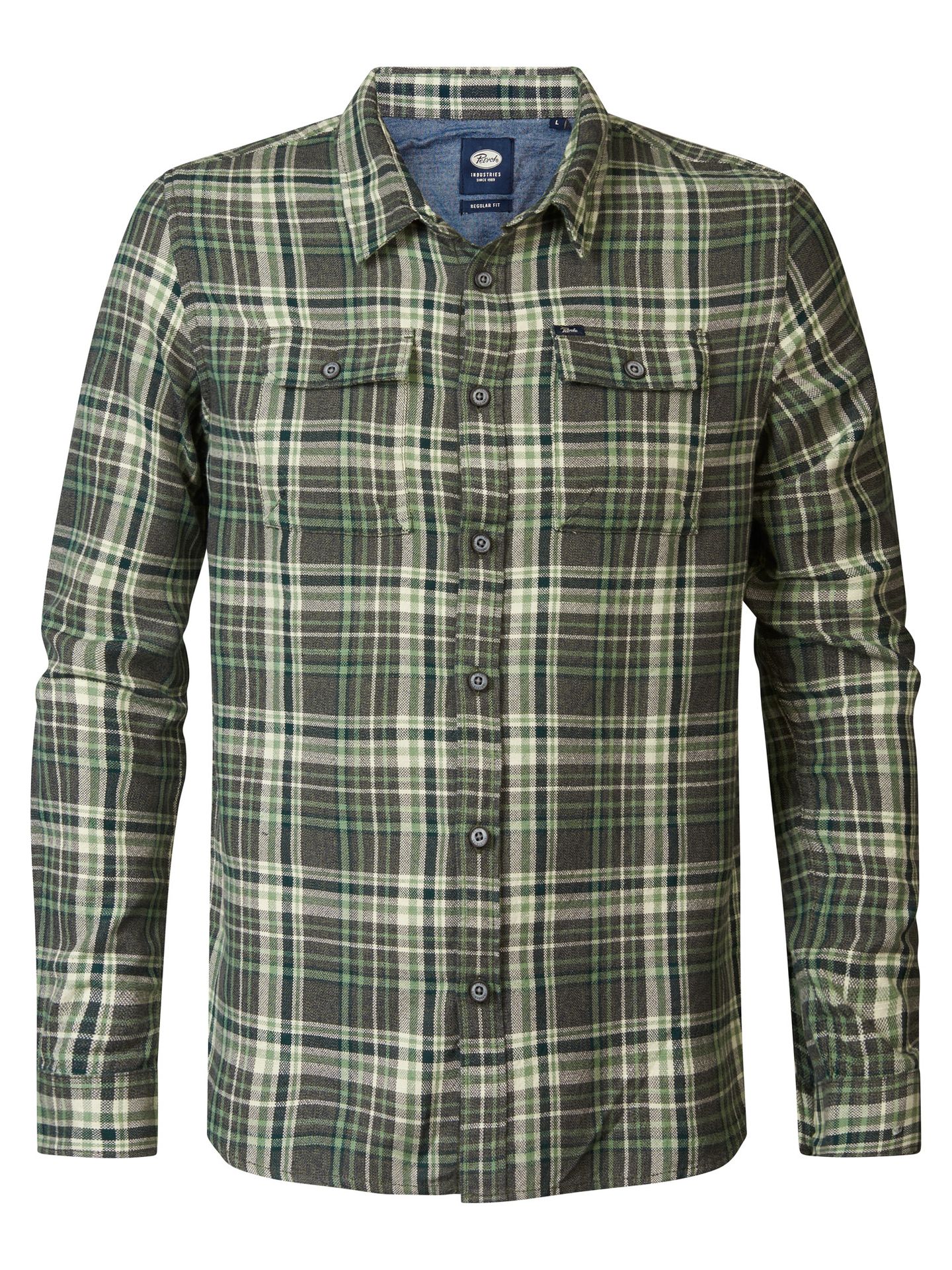 Petrol Industries Men Shirt Long Sleeve Check 6167 wasabi 2900149861082