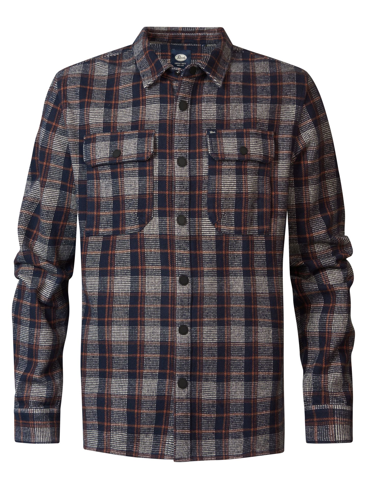 Petrol Industries Men Shirt Long Sleeve Check 5120 sky captain 00109752-EKA26002700000127