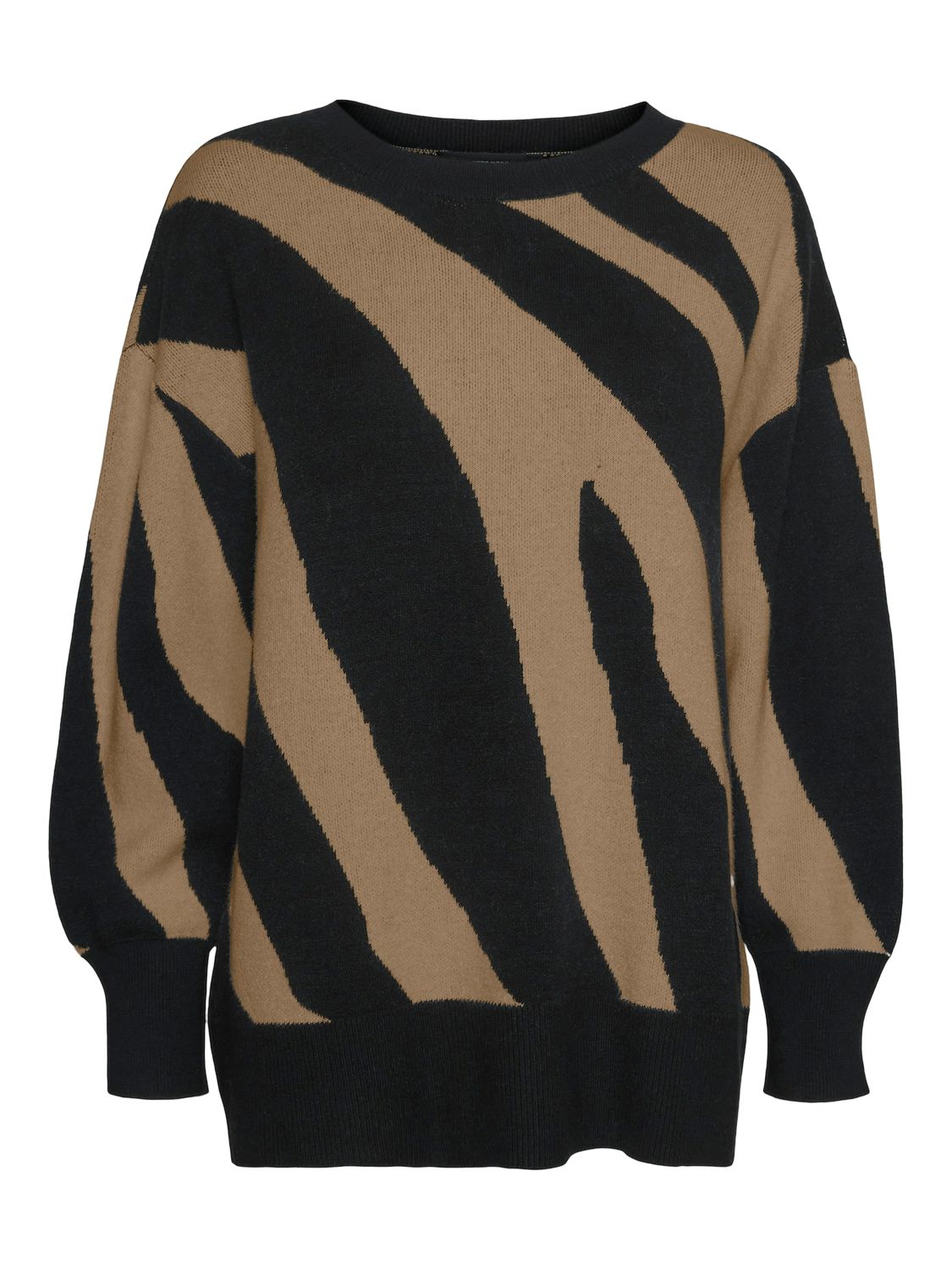 Vero Moda VMNANCY LS O-NECK LONG PULLOVER BOO Black/W. BIRCH 00109804-EKA26011400000797