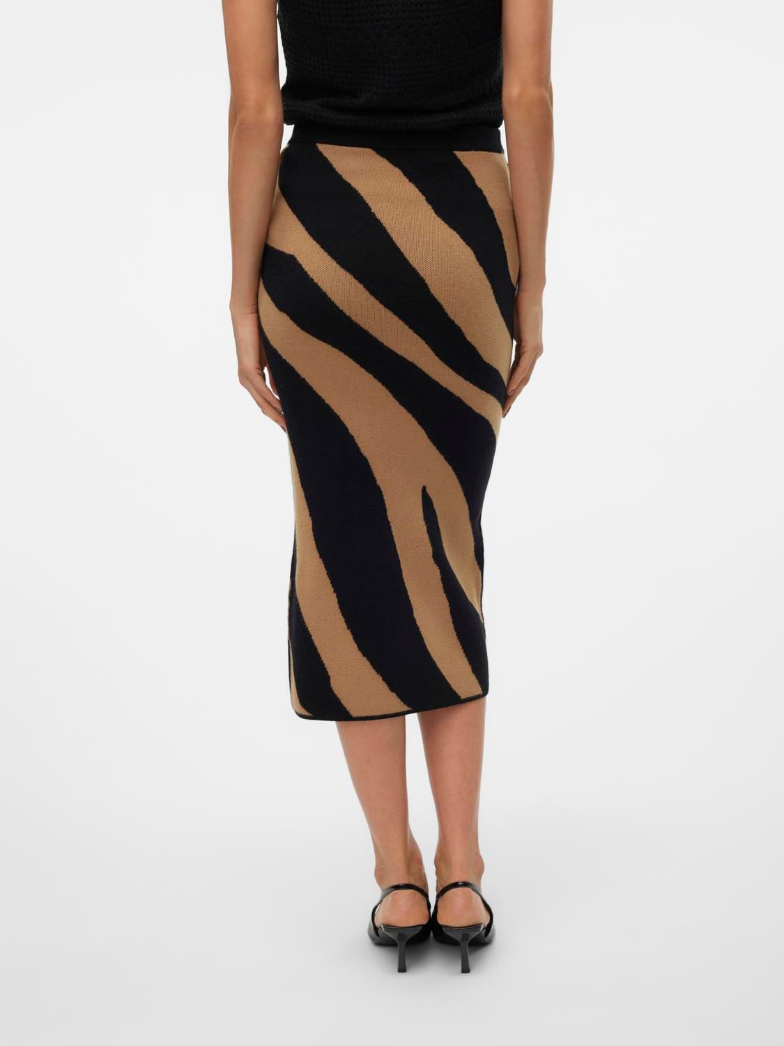 Vero Moda VMNANCY NW 7/8 SKIRT BOO Black/W. BIRCH 2900149960020