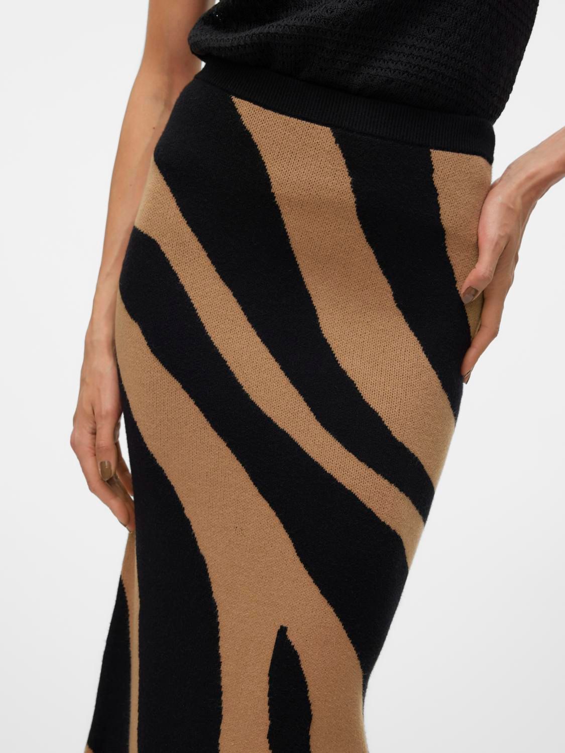 Vero Moda VMNANCY NW 7/8 SKIRT BOO Black/W. BIRCH 2900149960020
