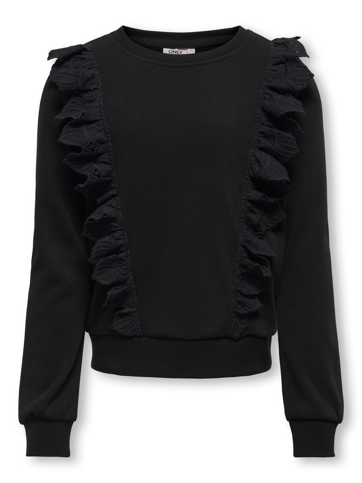 Only KOGMIRTA LIFE L/S O-NECK FRILL SWT Black 00109808-EKA26011400000004