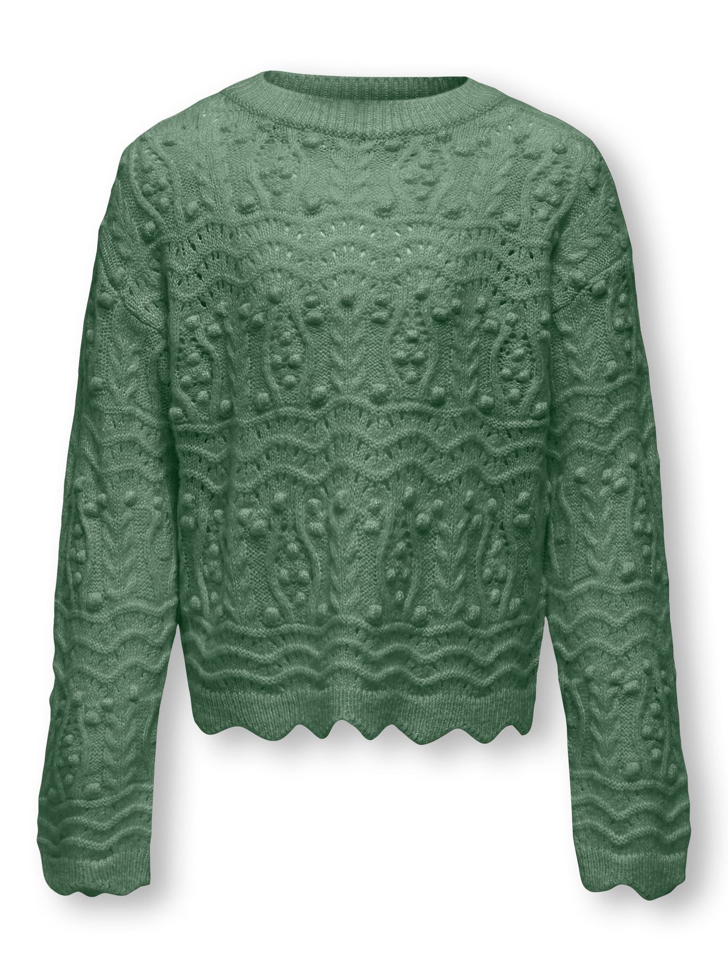 Only KOGGENOVA L/S O-NECK STRUCTURE KNT Hedge Green 00109816-EKA26011400000332