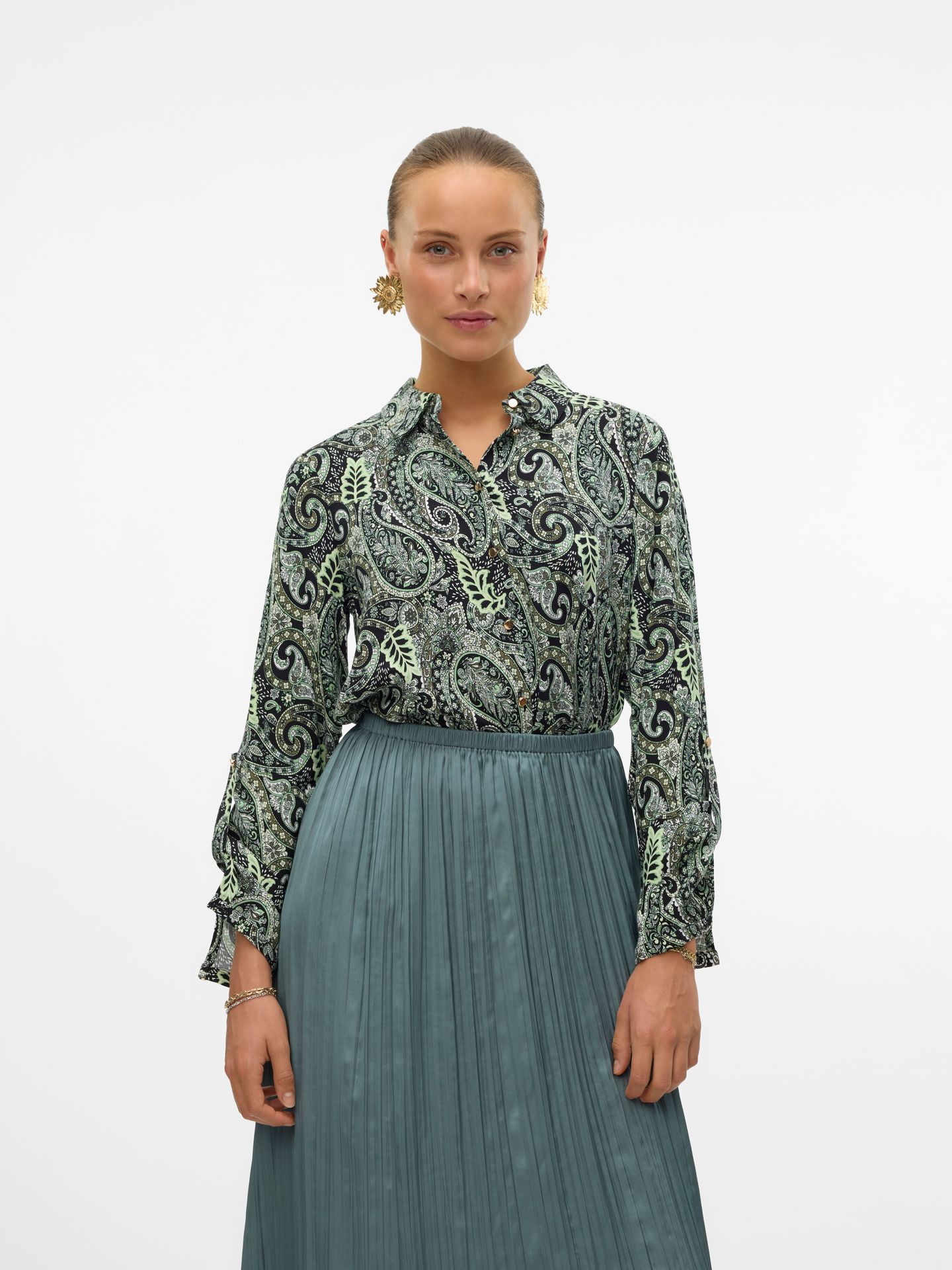 Vero Moda VMMABLE L/S SHIRT WVN BTQ Ivy Green/MINA 2900149995022