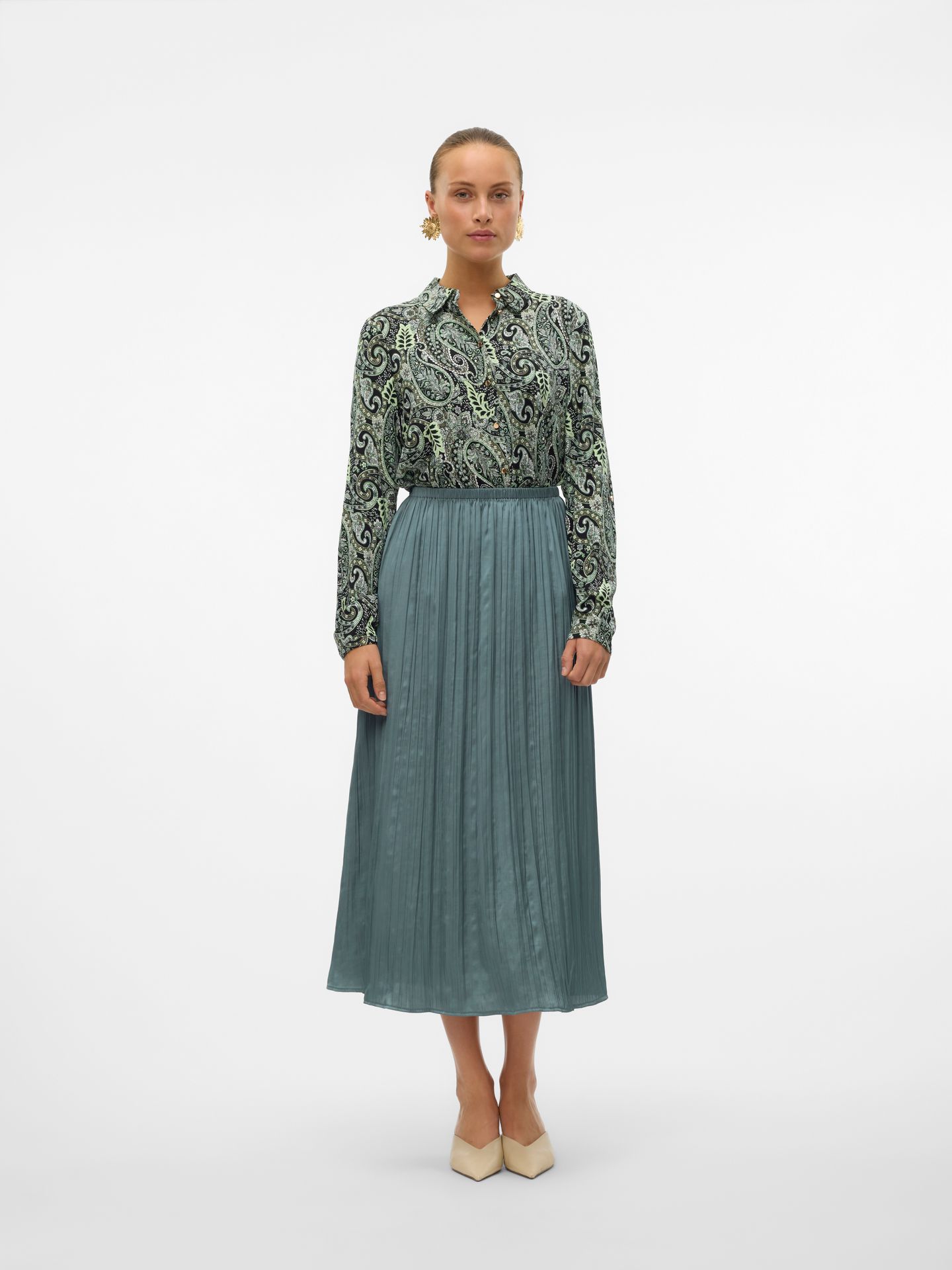 Vero Moda VMMABLE L/S SHIRT WVN BTQ Ivy Green/MINA 2900149995022