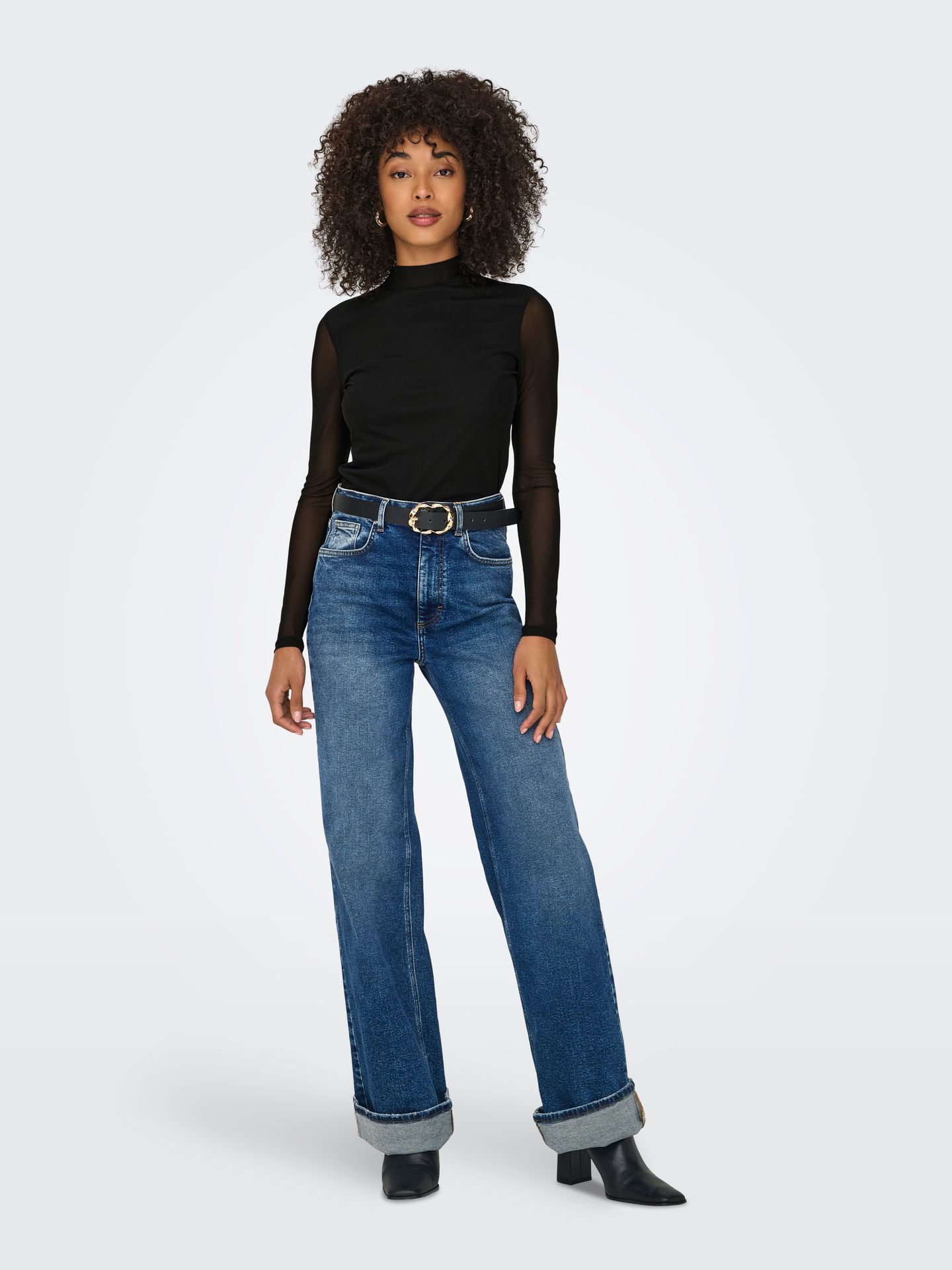 Only ONLERICA LIFE MESH L/S TOP JRS NOOS Black 2900159610014