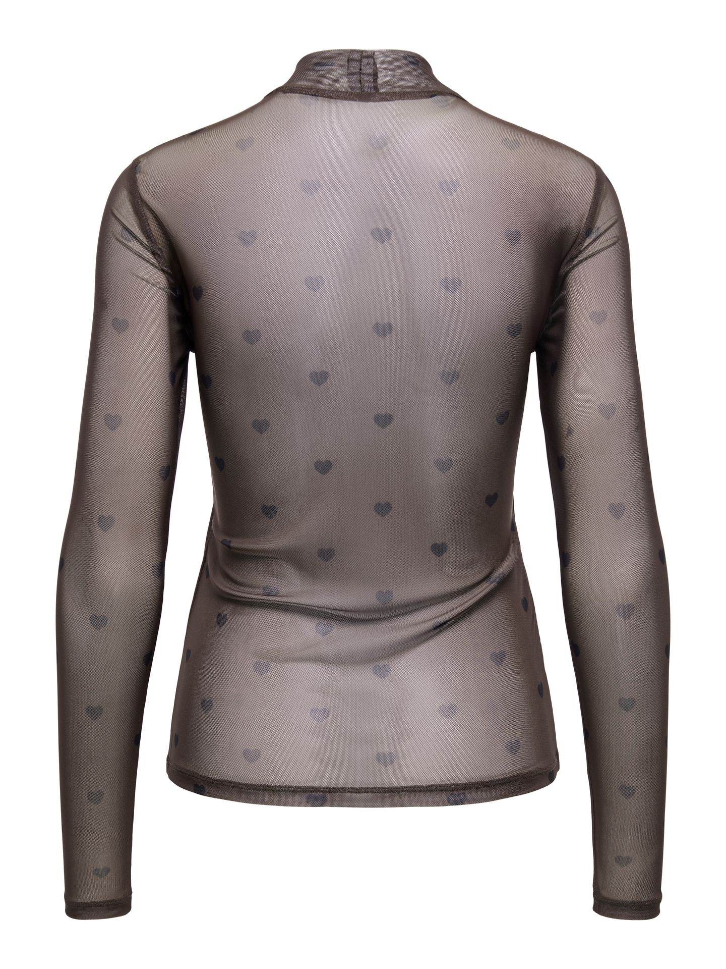 Only ONLERICA LIFE MESH L/S TOP JRS NOOS Coffee Bean/Black heart 2900168591052