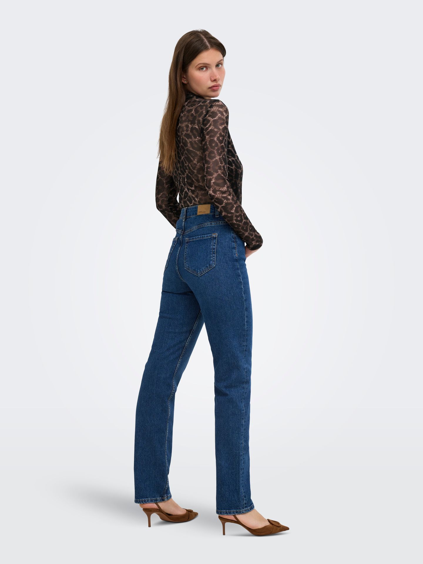 Only ONLERICA LIFE MESH L/S TOP JRS NOOS Raw Umber/Black leo vibe 2900168594015