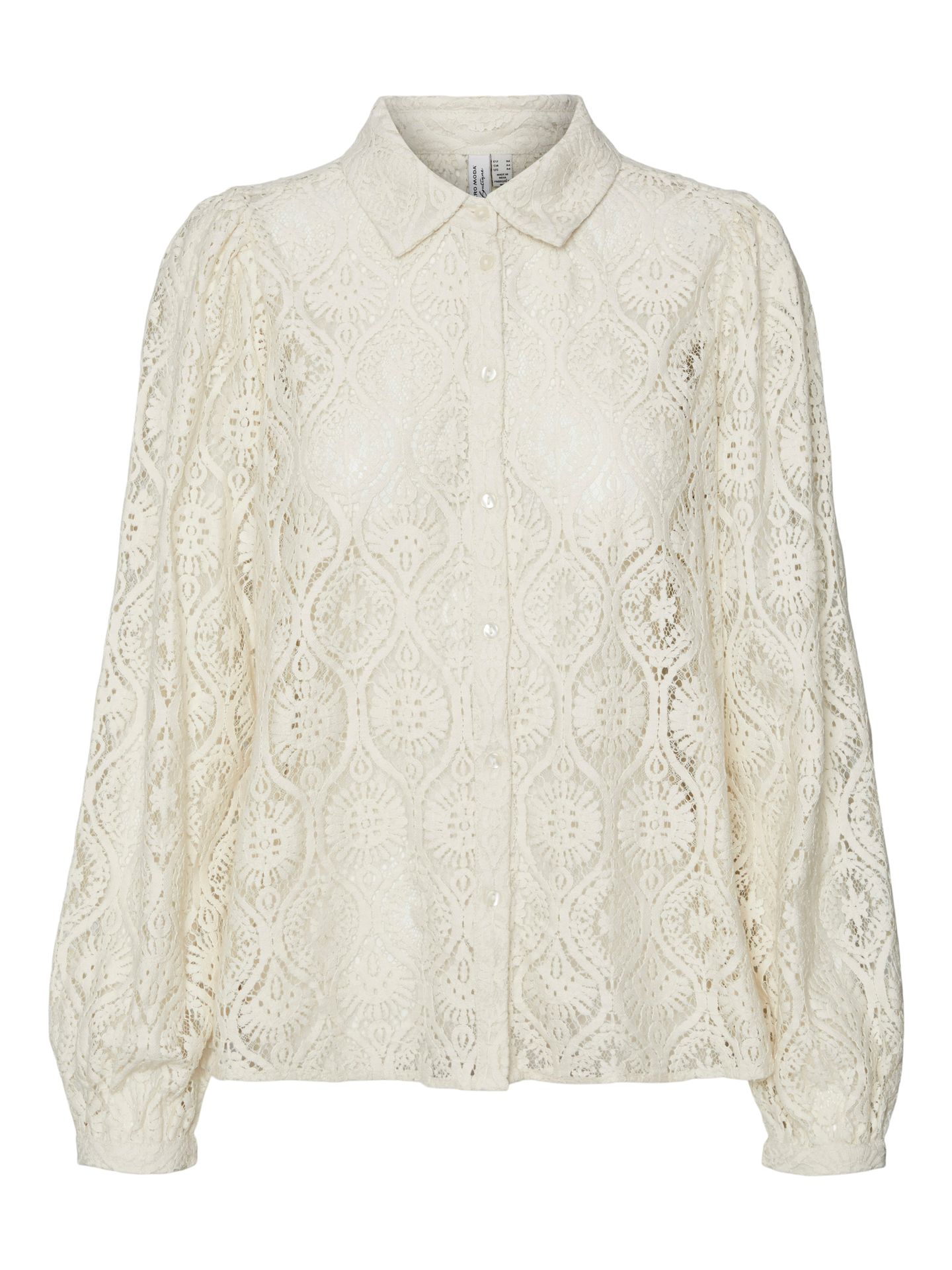 Vero Moda VMOBENA L/S LACE SHIRT WVN BTQ Birch 00110046-EKA26011400000114