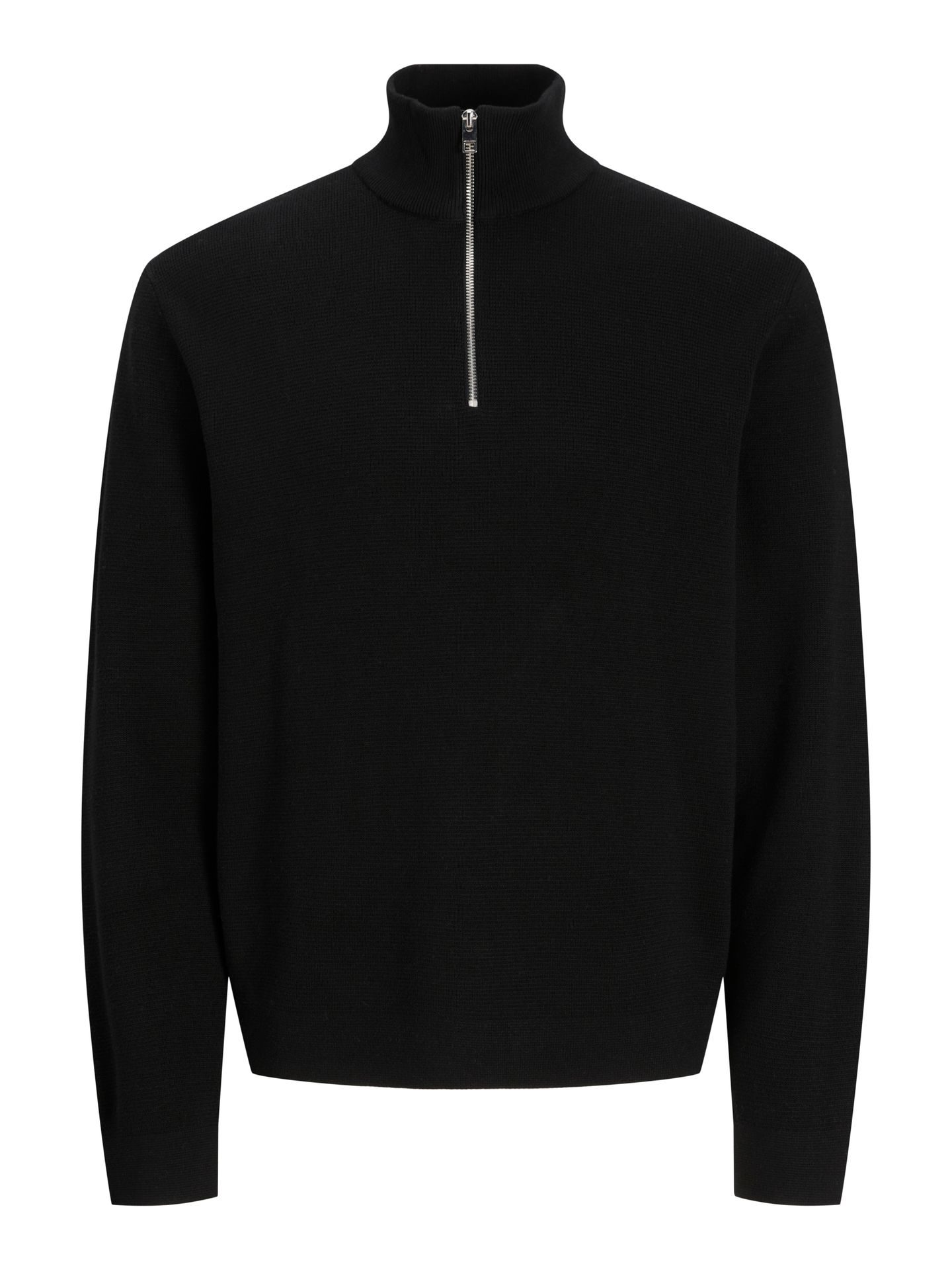 Jack & Jones JPRBLAMILANO STITCH KNIT HALF ZIP S Black 00110050-EKA26011400000232