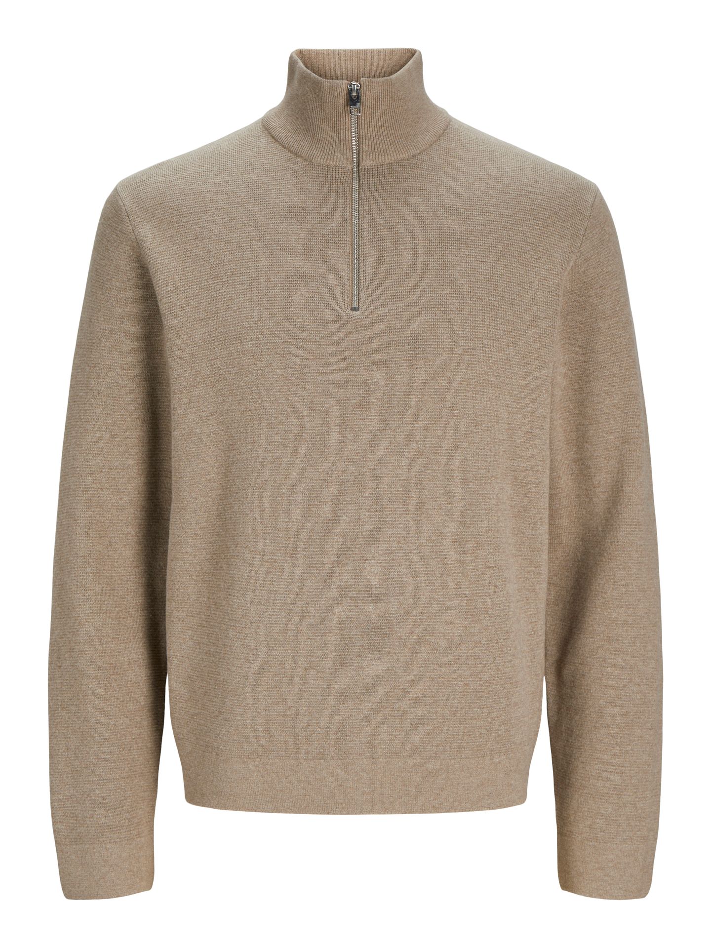 Jack & Jones JPRBLAMILANO STITCH KNIT HALF ZIP S Greige/COMFORT FIT 2900150340040