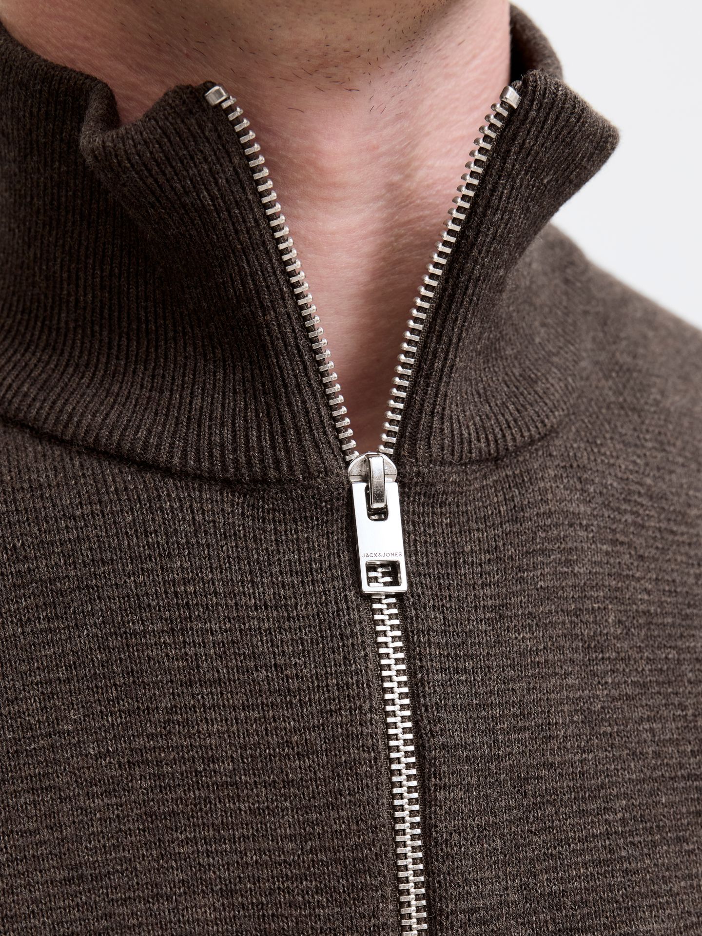 Jack & Jones JPRBLAMILANO STITCH KNIT HALF ZIP S Delicioso/Melange 2900169630026