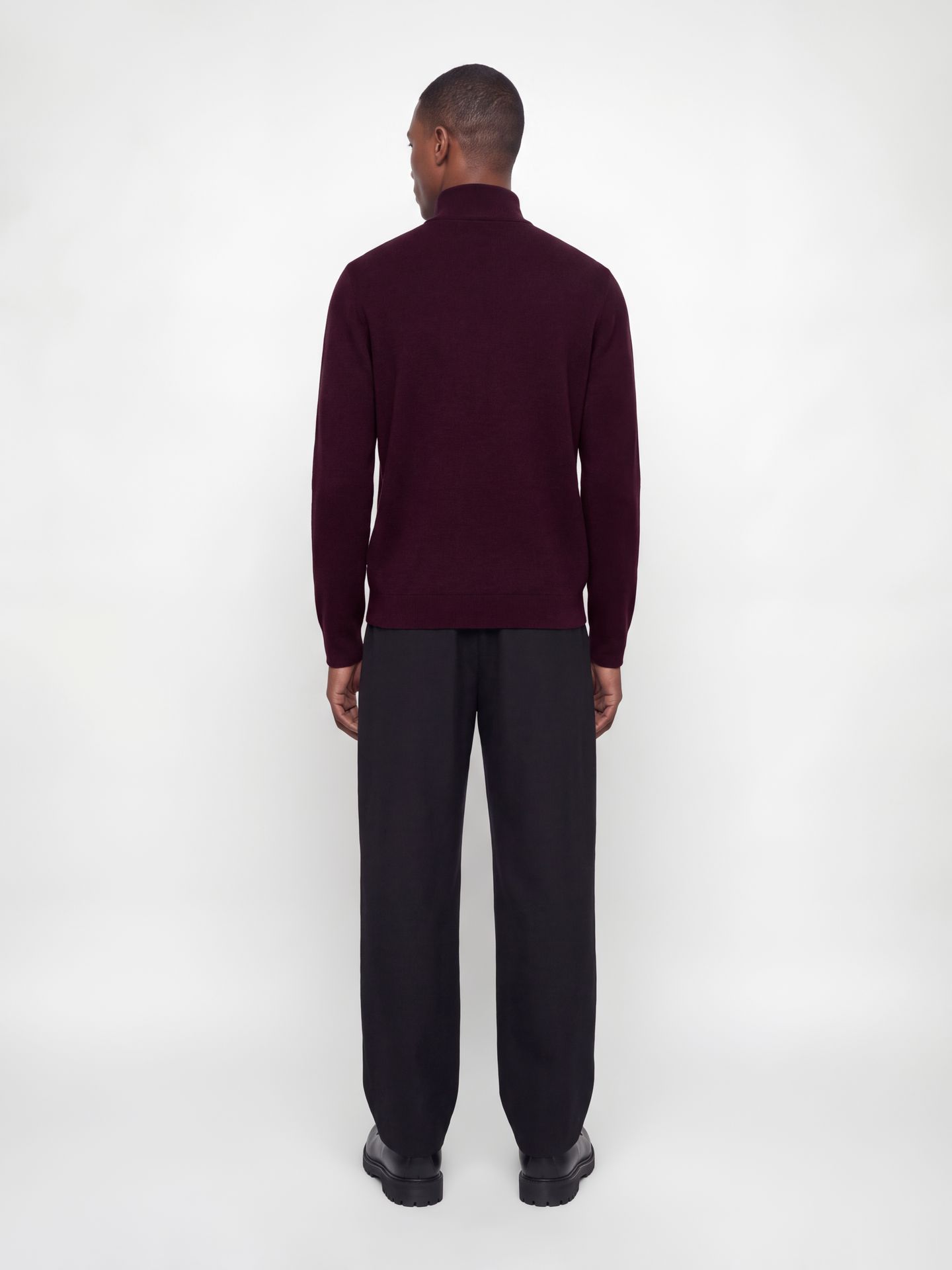 Jack & Jones JPRBLAMILANO STITCH KNIT HALF ZIP S Bitter Chocolate/Melange 2900169627040