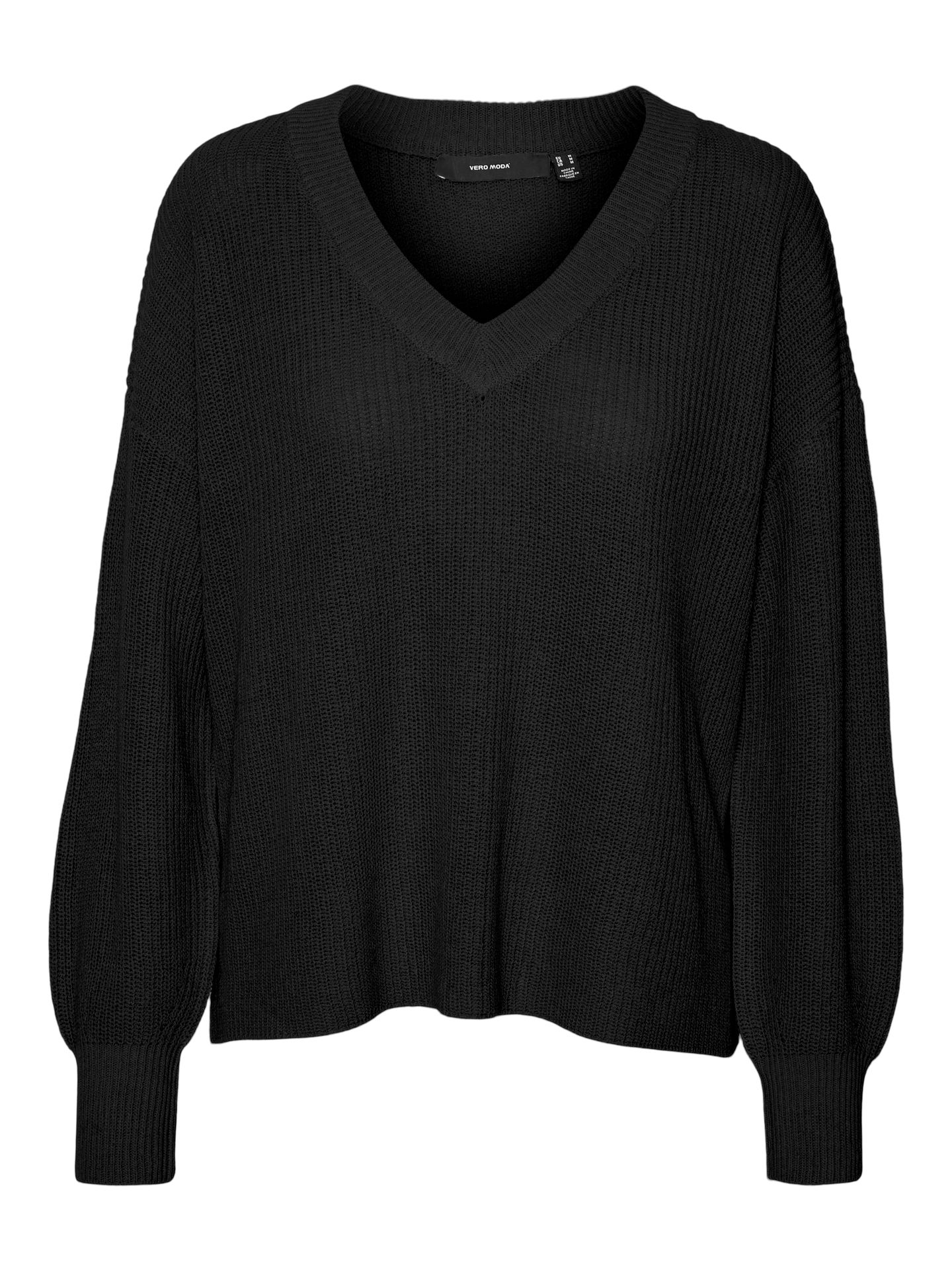 Vero Moda VMZIA LS V-NECK PULLOVER BOO Black 2900150345045