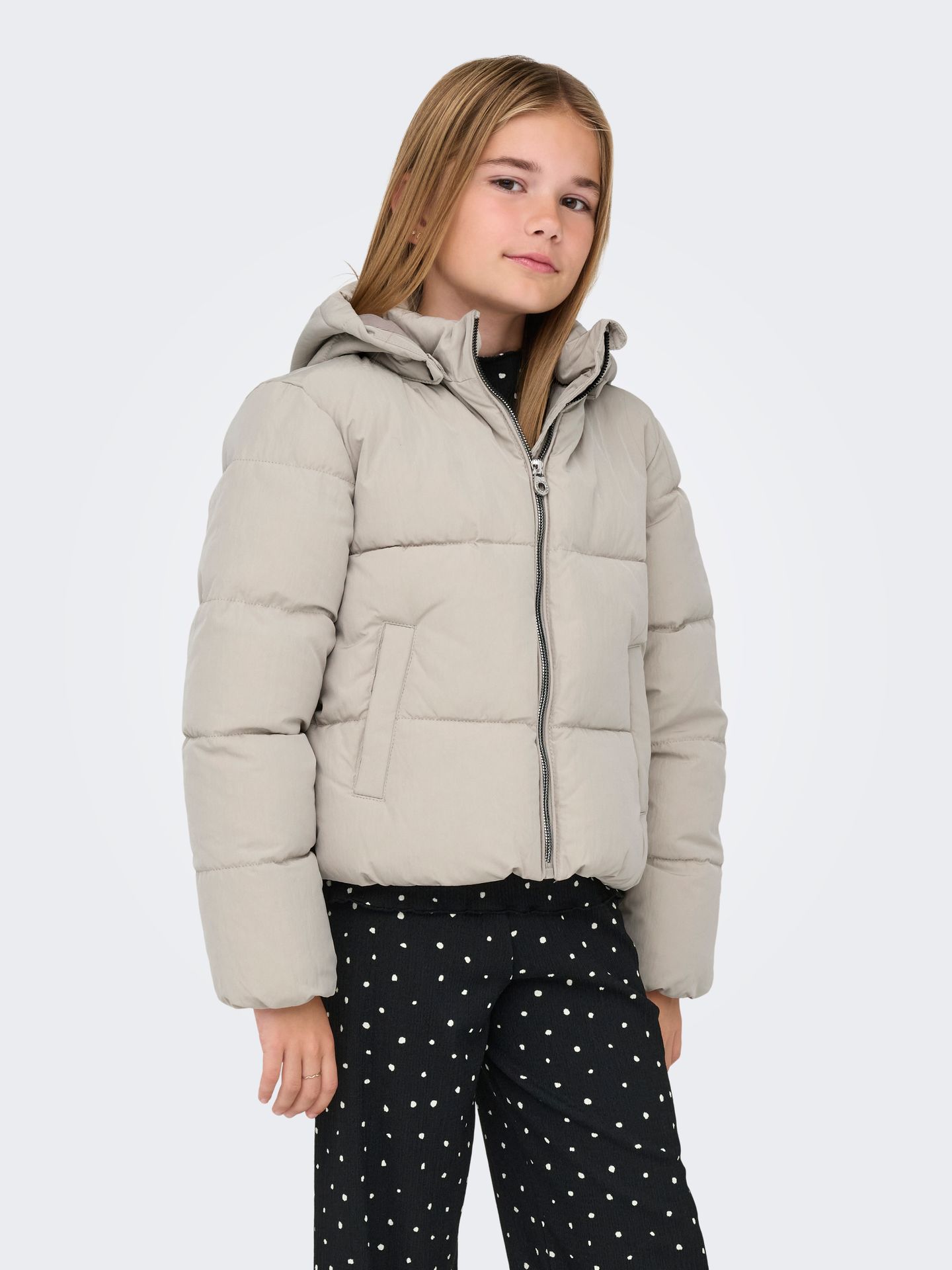 Kids Only KOGDOLLY SHORT PUFFER JACKET OTW NO Pumice Stone 00110052-EKA26011400000213