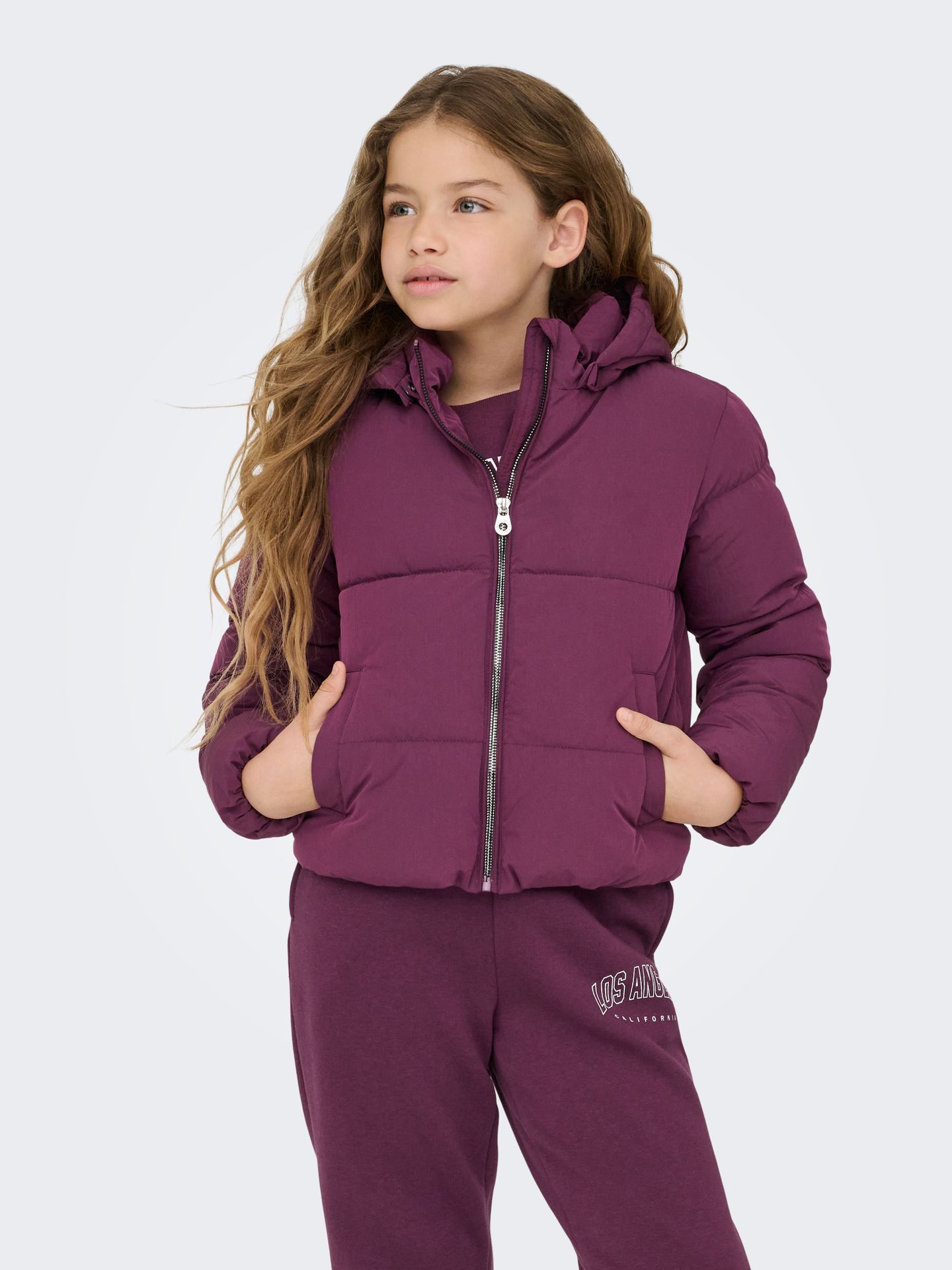 Kids Only KOGDOLLY SHORT PUFFER JACKET OTW NO Mauve Wine 00110052-EKA26011400002978