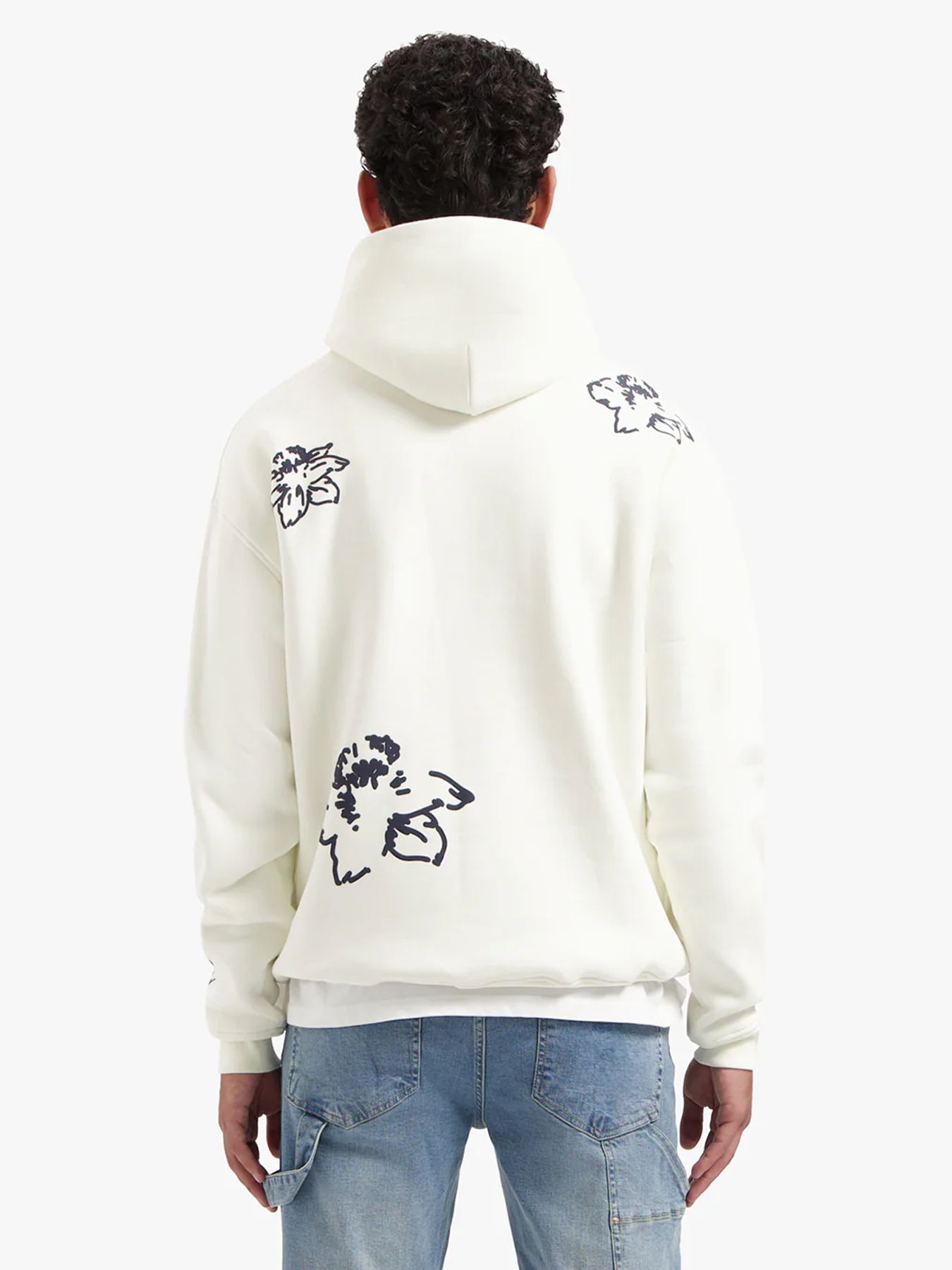 Croyez Initial flower hoodie Cream 2900150440030