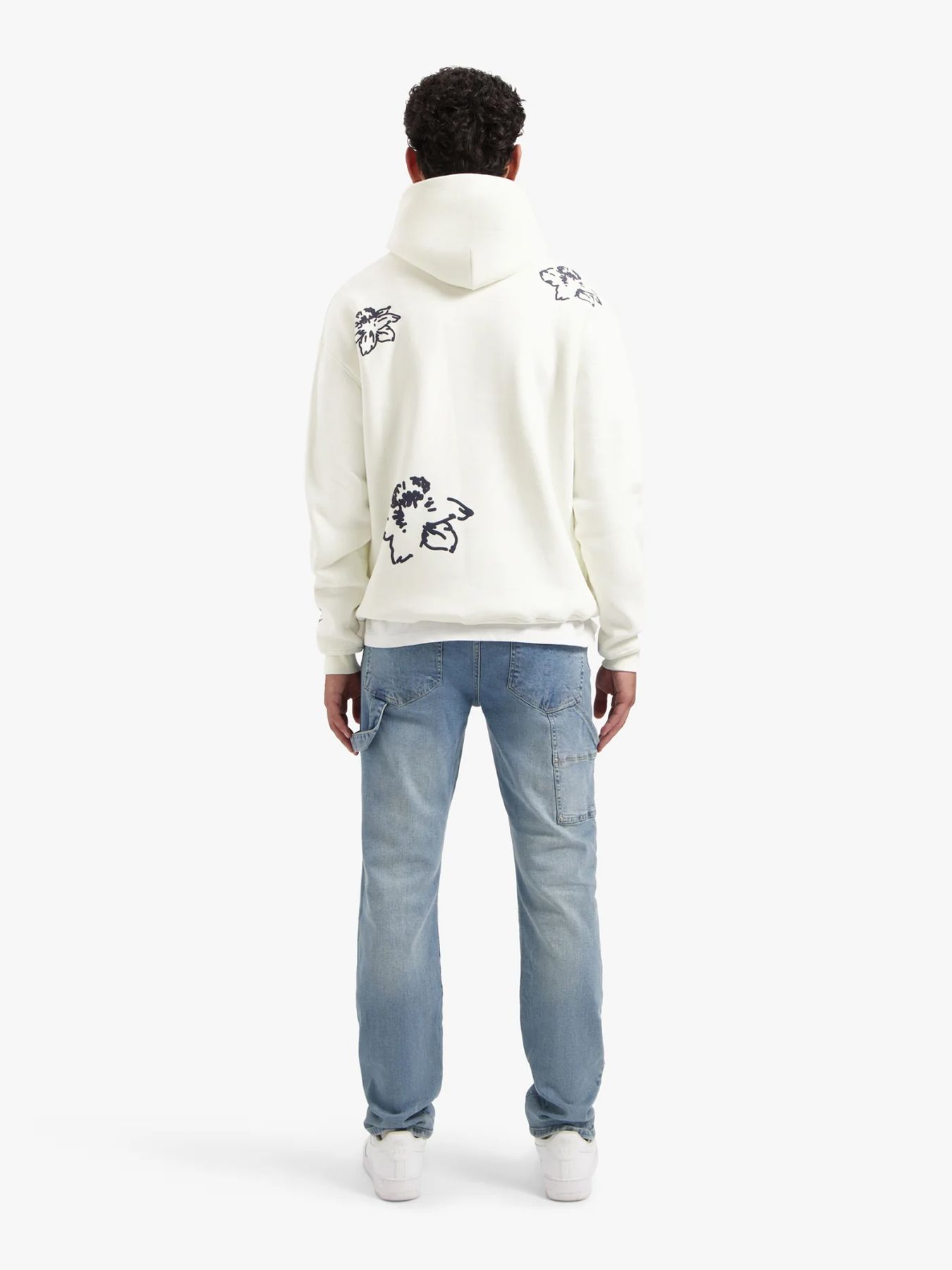 Croyez Initial flower hoodie Cream 2900150440030