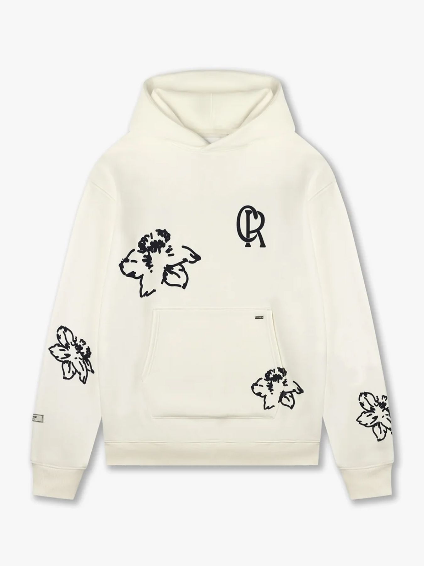 Croyez Initial flower hoodie Cream 2900150440030