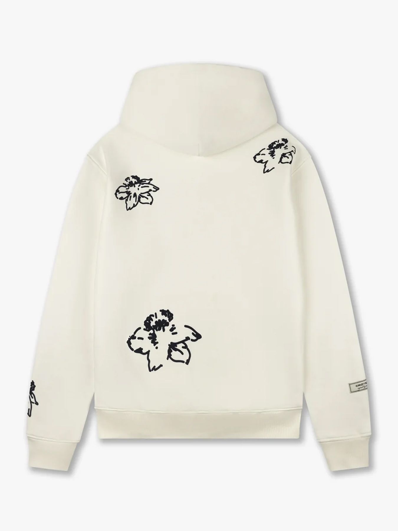 Croyez Initial flower hoodie Cream 2900150440030