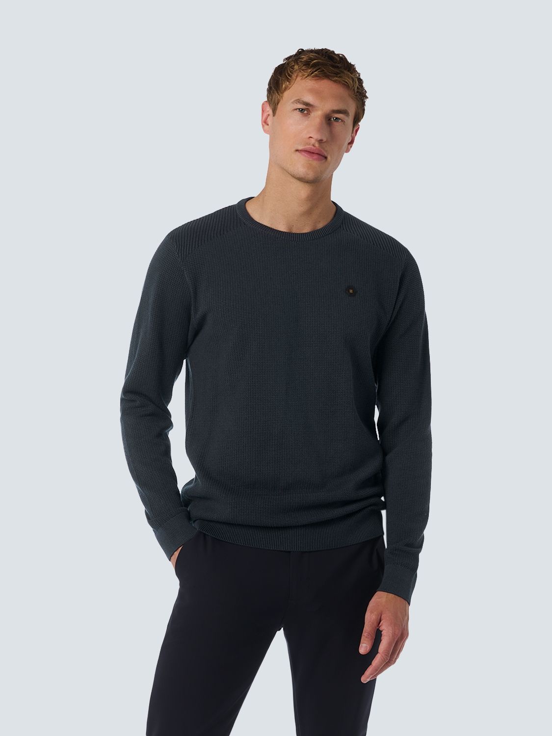 No Excess Pullover Crewneck 2 Coloured Jacquard 078 night 00110108-EKA14000100000065