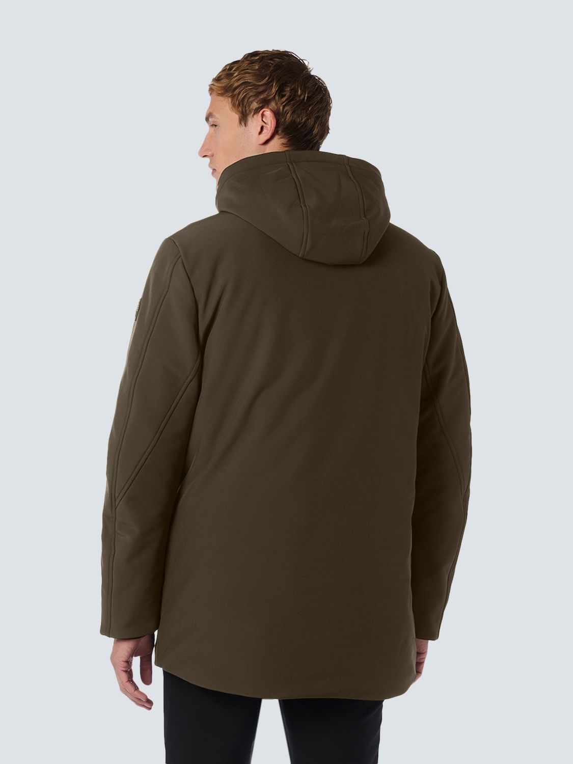 No Excess Jacket Medium Long Fit Hooded Softshell Stretch 196 coffee 2900150468065