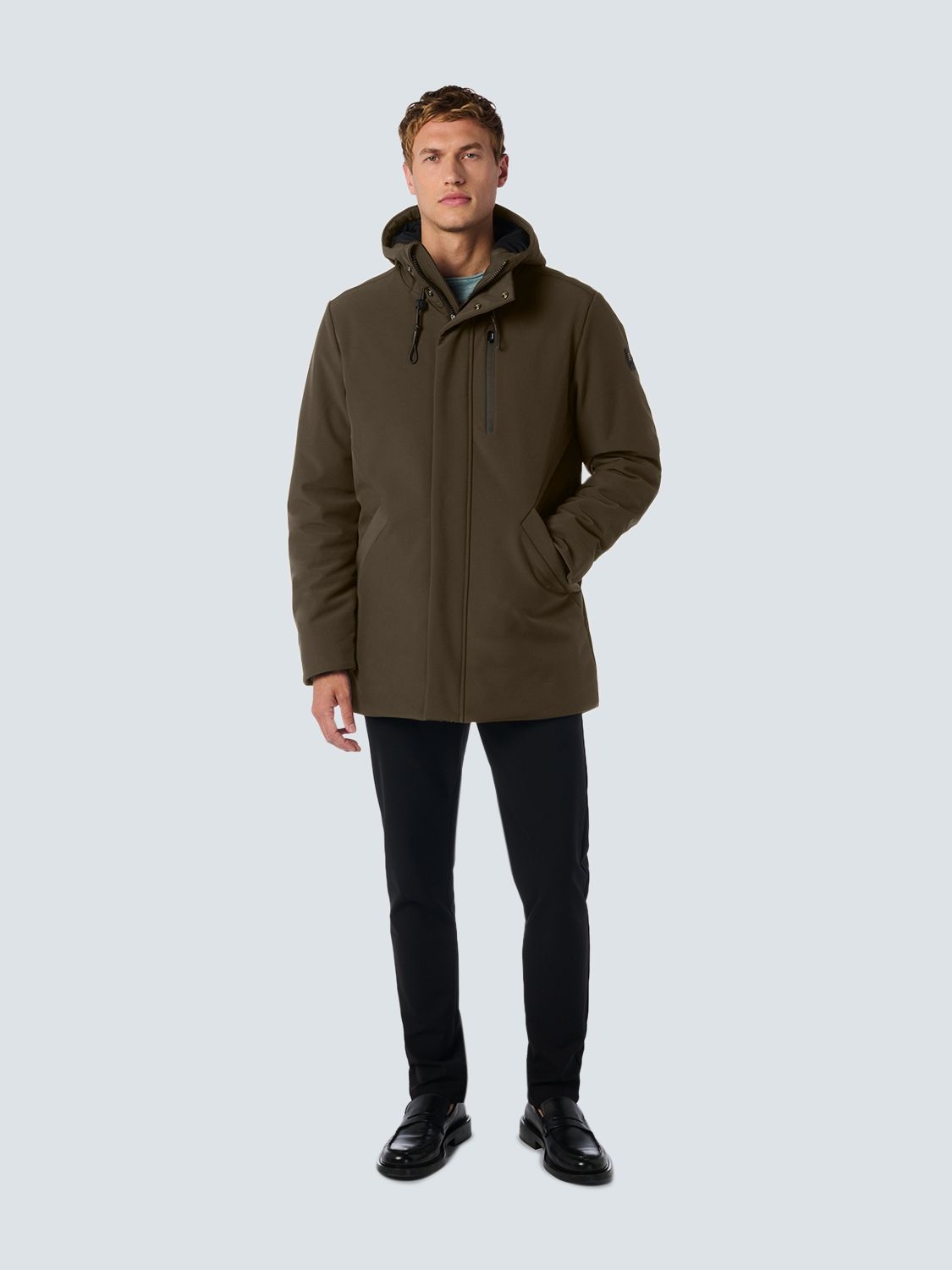 No Excess Jacket Medium Long Fit Hooded Softshell Stretch 196 coffee 2900150468065
