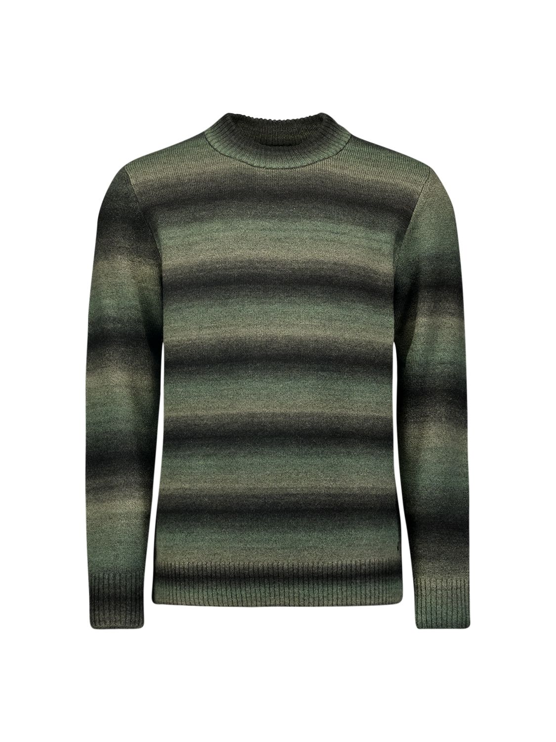 No Excess Pullover Crewneck Degrade Stripes With Wool 049 smoke 00110123-EKA14000100000087