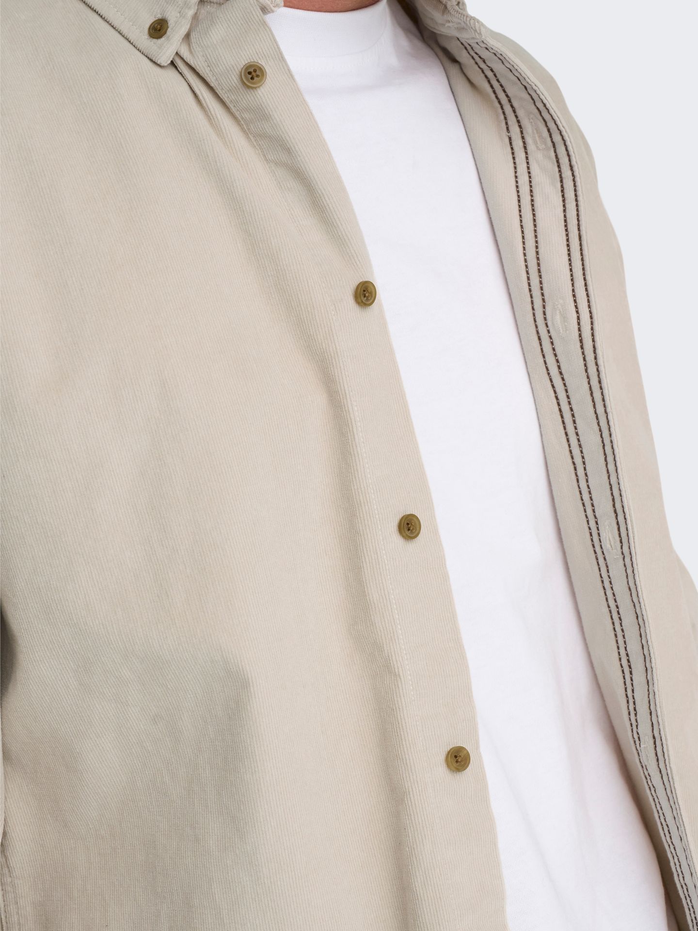 Only & Sons ONSMICHAEL 18W REG CORD STRETCH LS Silver Lining 2900150530052 Only & Sons ONSMICHAEL 18W REG CORD STRETCH LS Silver Lining 2900150530052