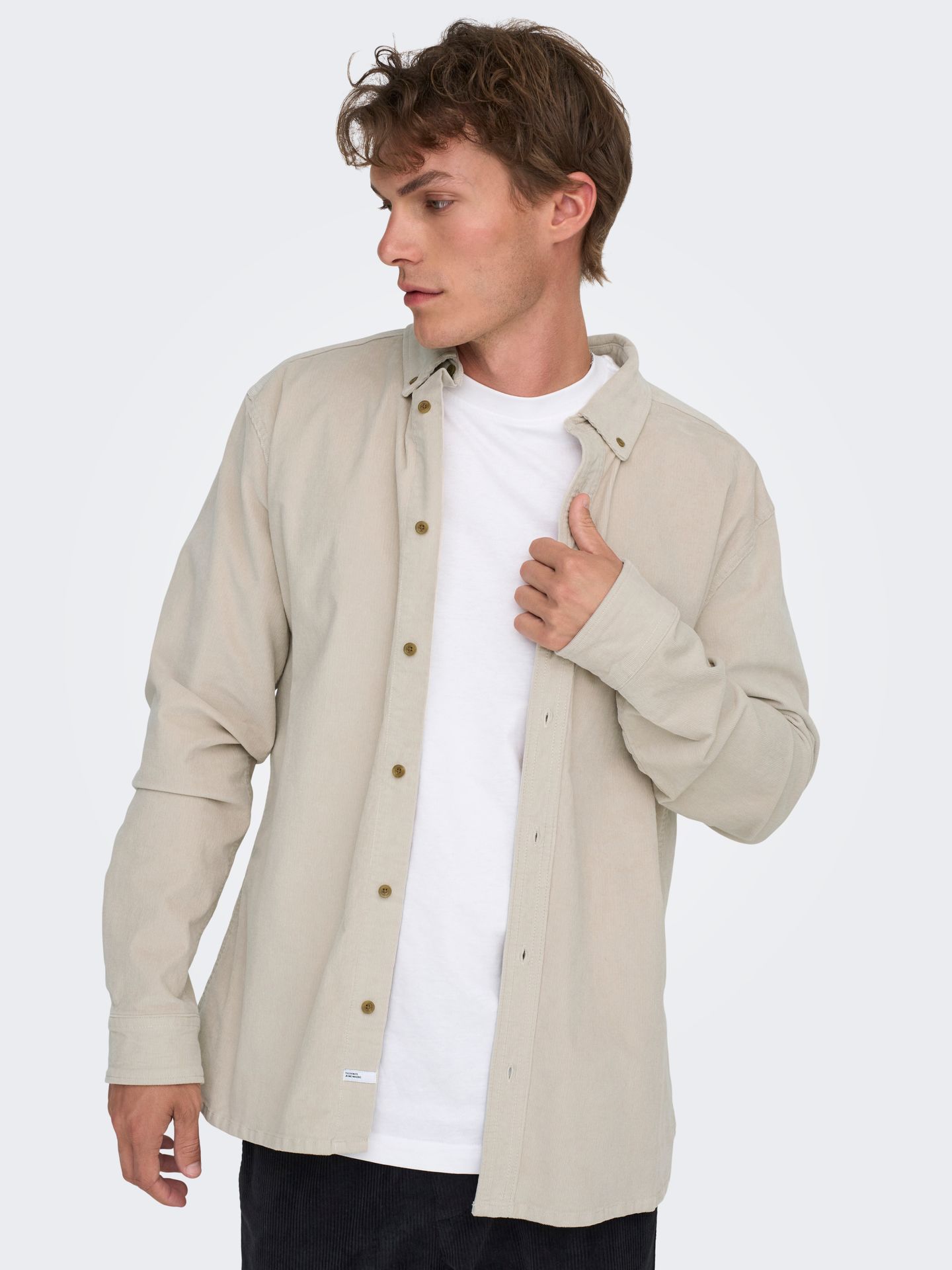 Only & Sons ONSMICHAEL 18W REG CORD STRETCH LS Silver Lining 2900150530052 Only & Sons ONSMICHAEL 18W REG CORD STRETCH LS Silver Lining 2900150530052