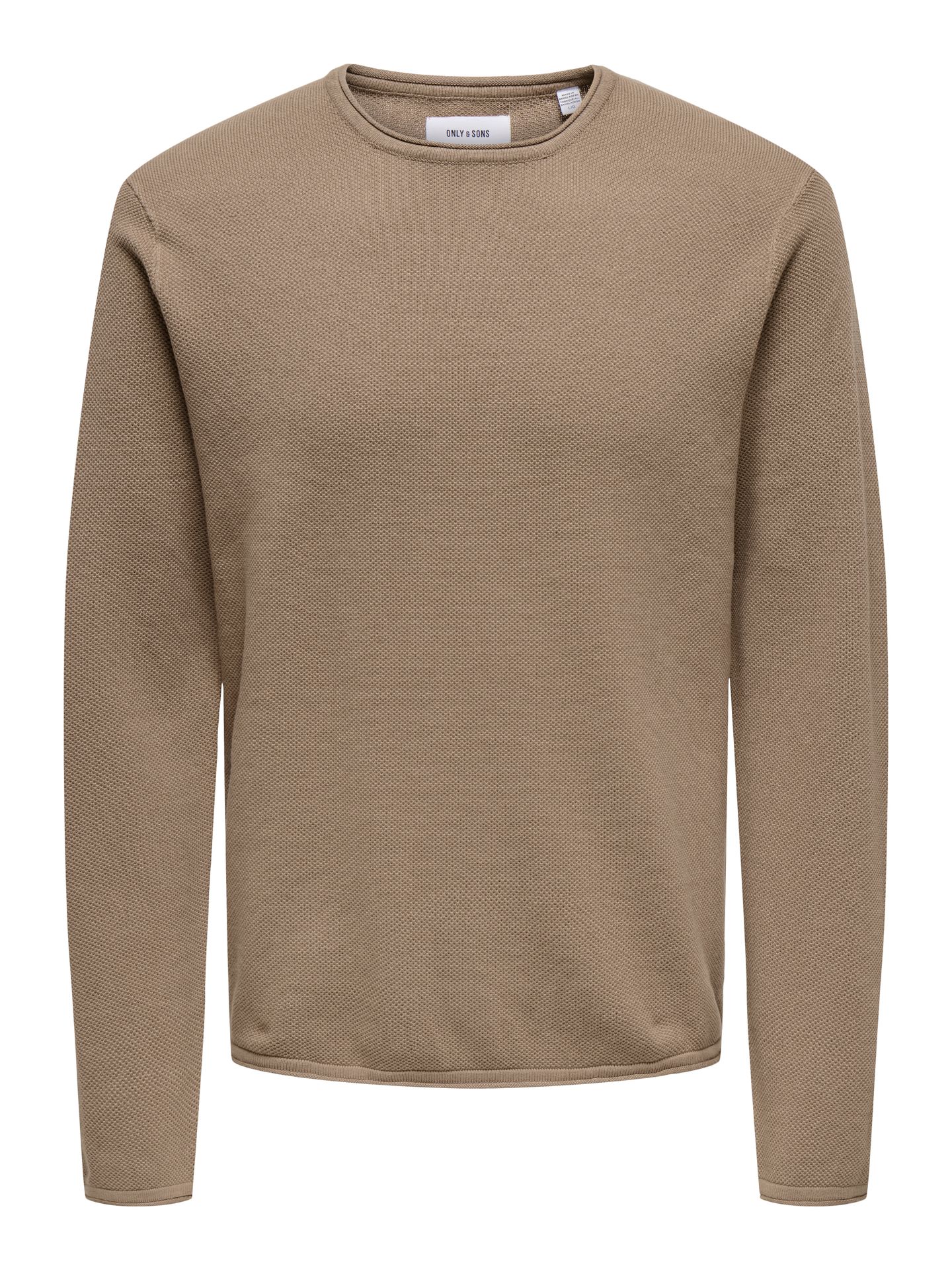 Only & Sons ONSFELIX REG 12 CREW KNIT NOOS Desert Taupe 00110159-EKA26011400002473