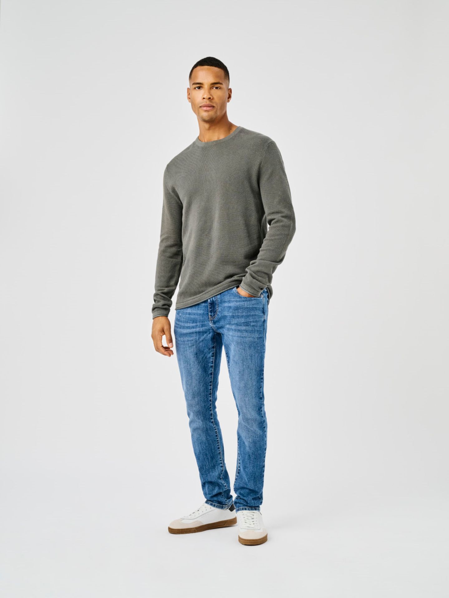 Only & Sons ONSFELIX REG 12 CREW KNIT NOOS Castor Gray/BLACK 2900171705026