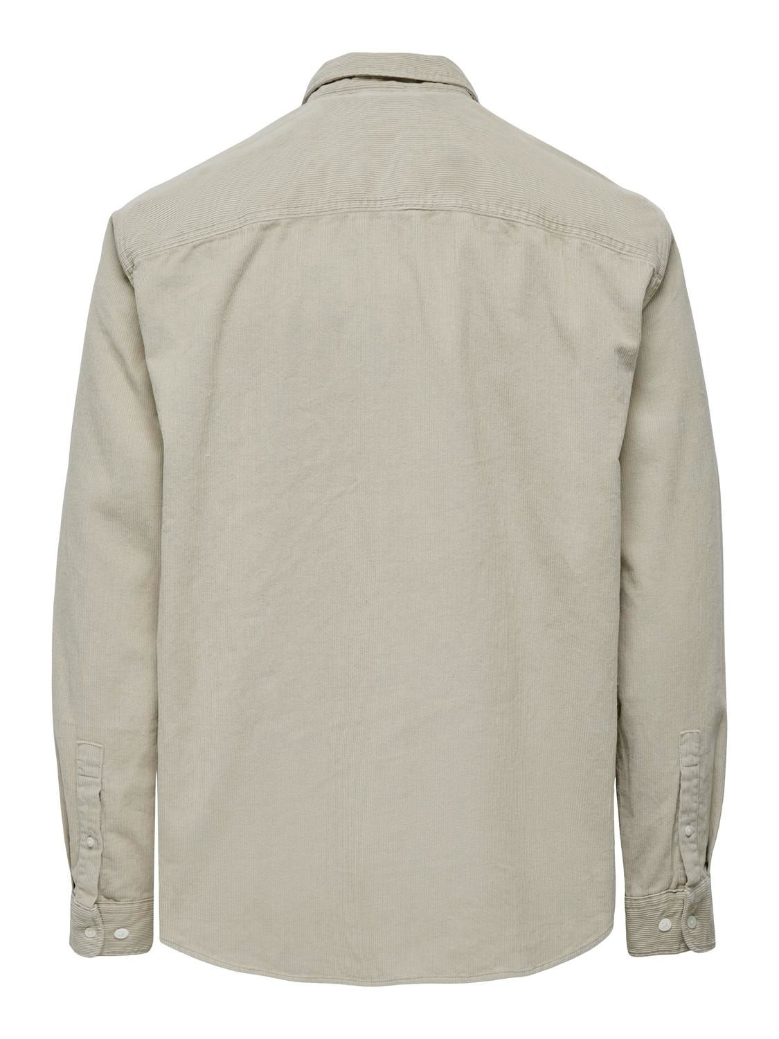 Only & Sons ONSALP RLX 2PKT WASHD CORD LS SHIRT Silver Lining 2900150817023 Only & Sons ONSALP RLX 2PKT WASHD CORD LS SHIRT Silver Lining 2900150817023
