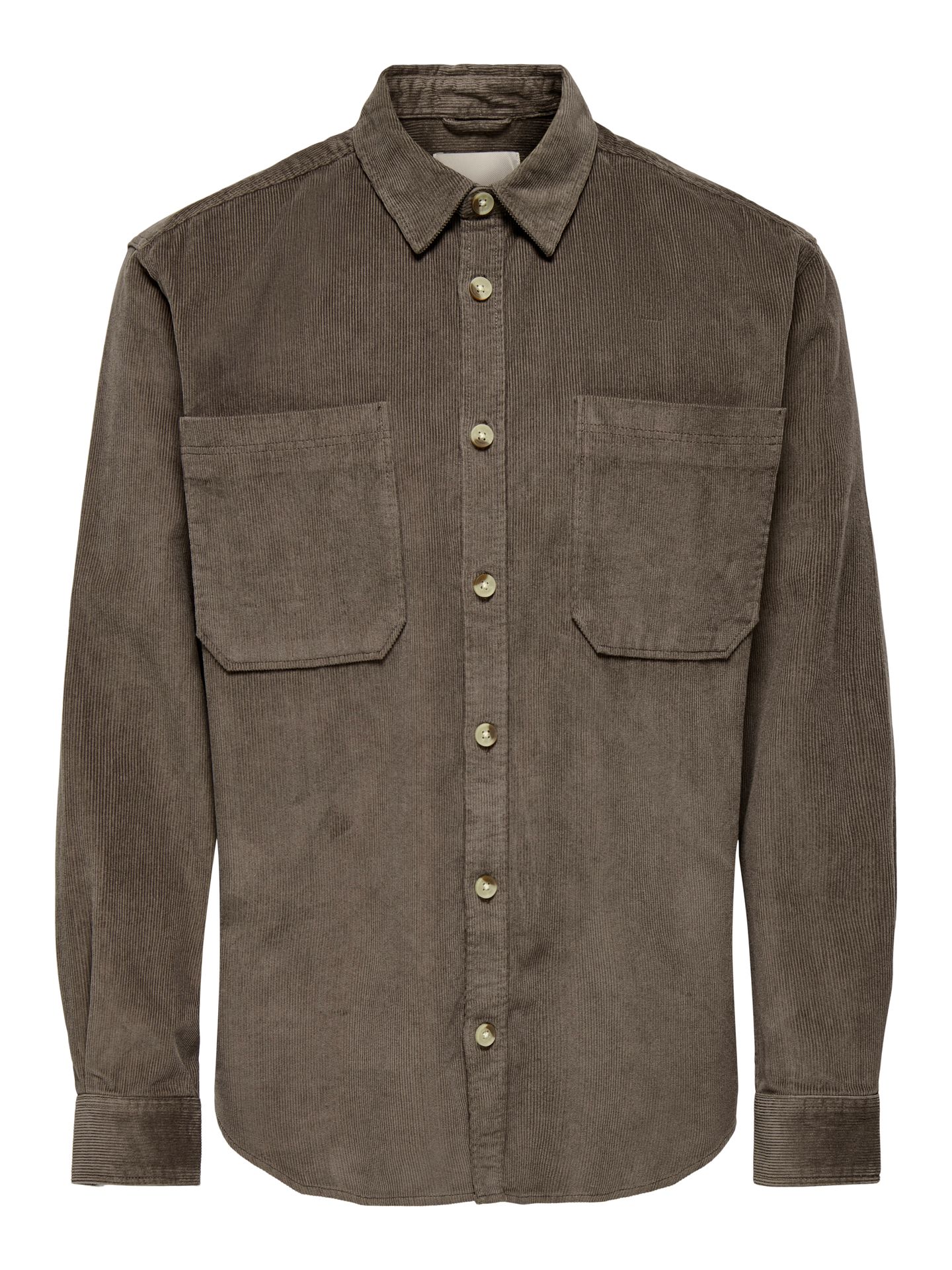 Only & Sons ONSALP RLX 2PKT WASHD CORD LS SHIRT Falcon 00110160-EKA26011400003024