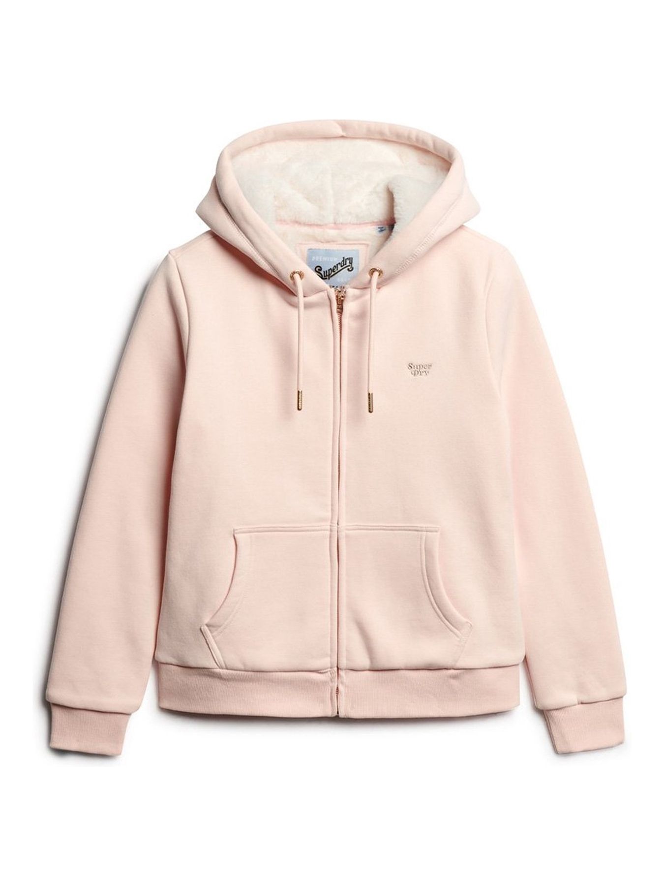 Superdry Essential borg lined zip hood Pink 2900150567065