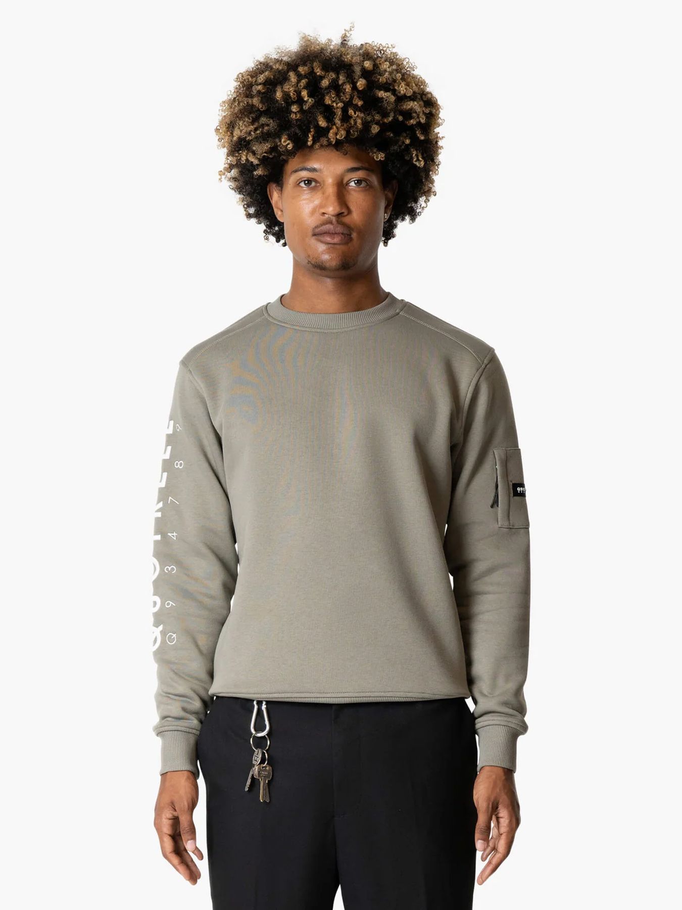 Quotrell Defender crewneck Faded olive/White 2900150574063