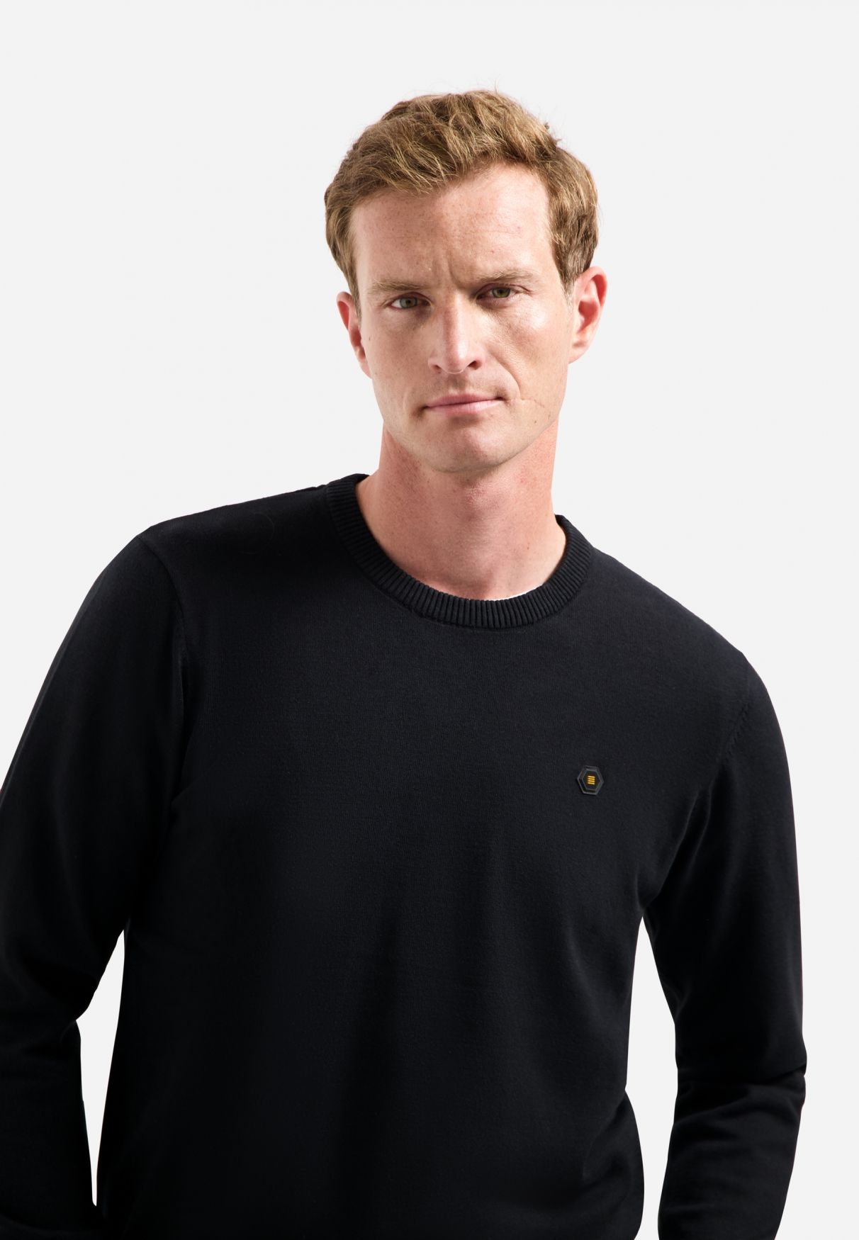 No Excess Pullover Crewneck 2 Coloured Melange 020 black 2900150577095