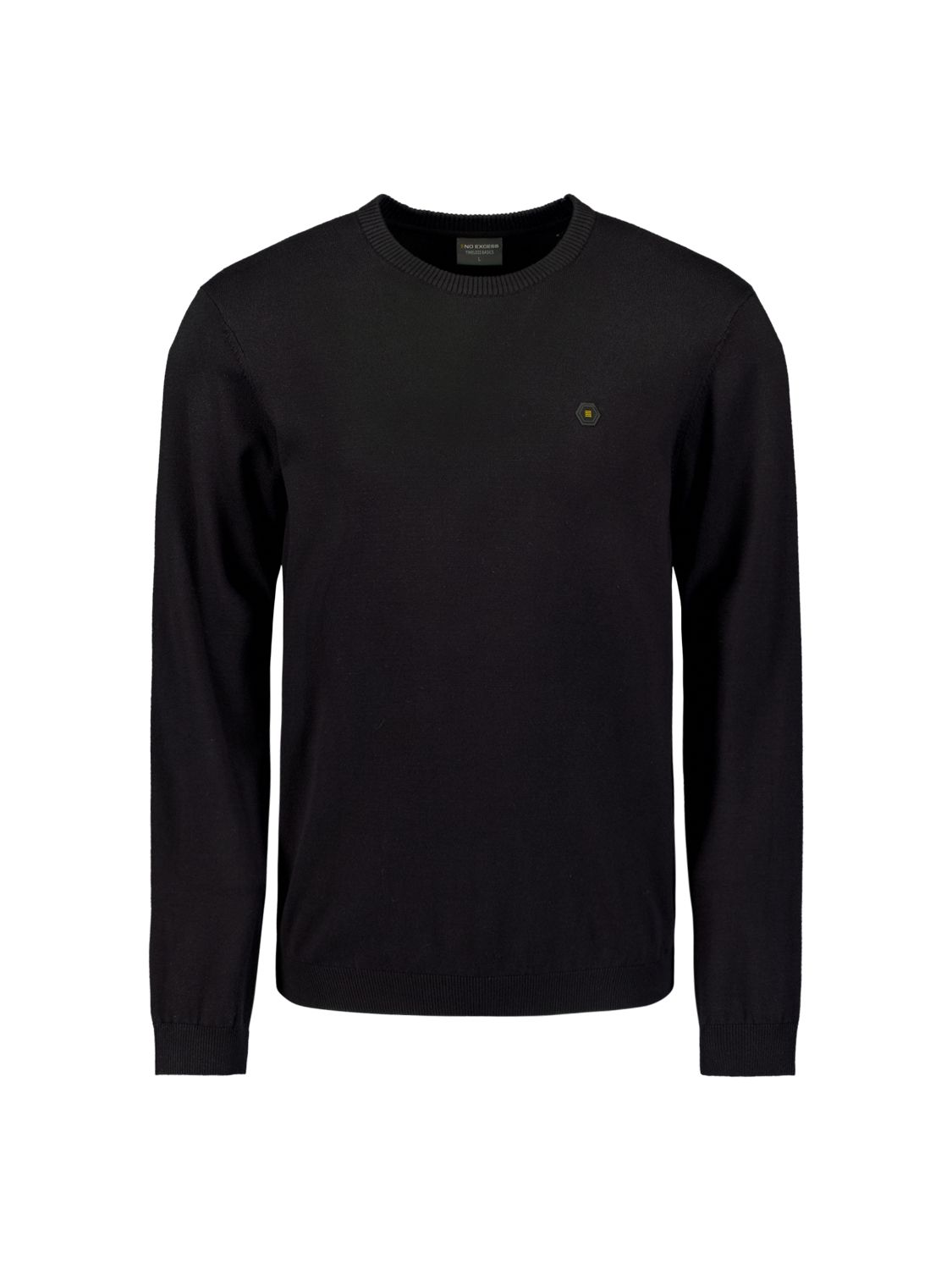 No Excess Pullover Crewneck 2 Coloured Melange 020 black 2900150577095