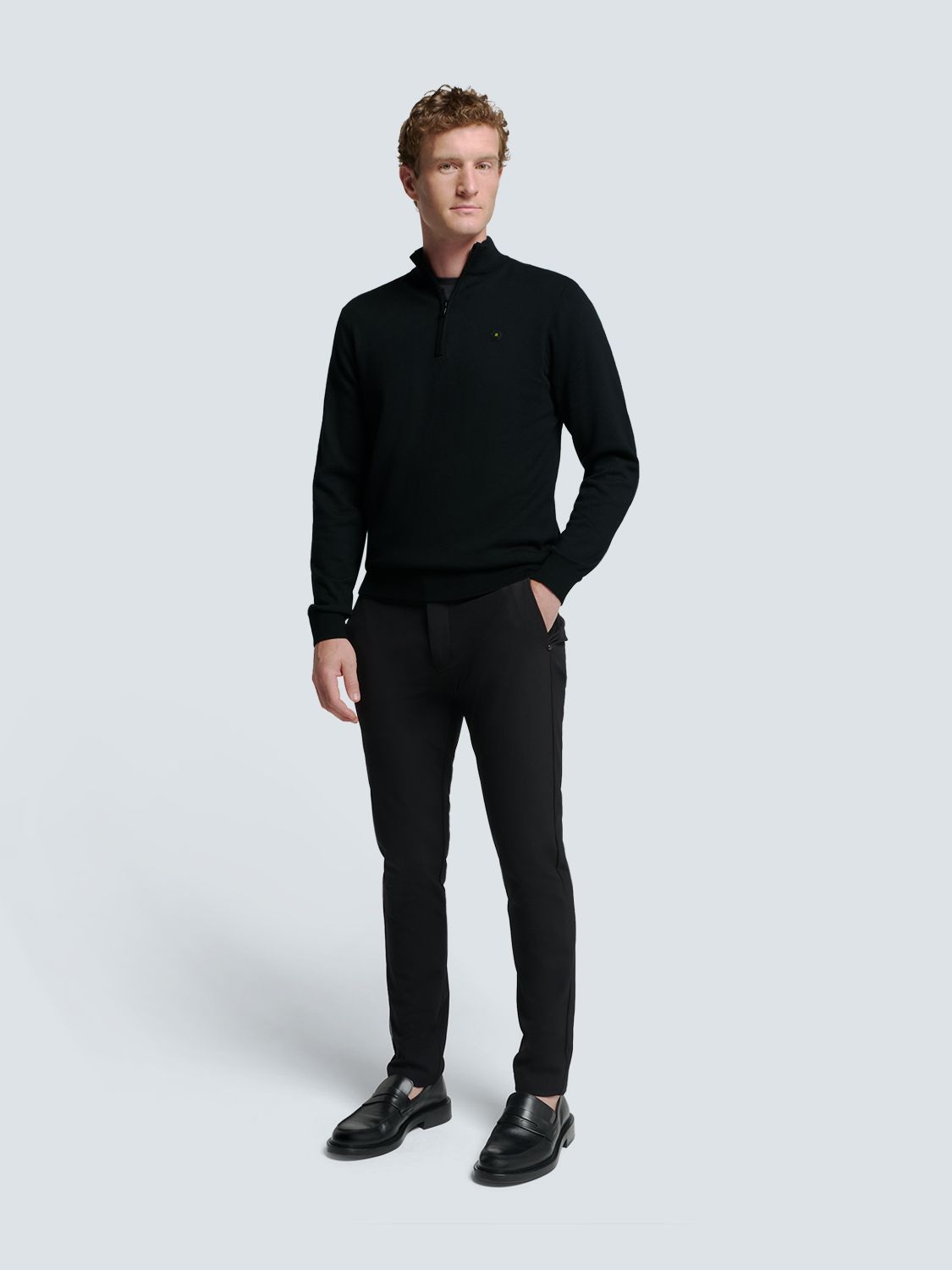 No Excess Pullover Half Zip 2 Coloured Melange 020 black 2900150579044