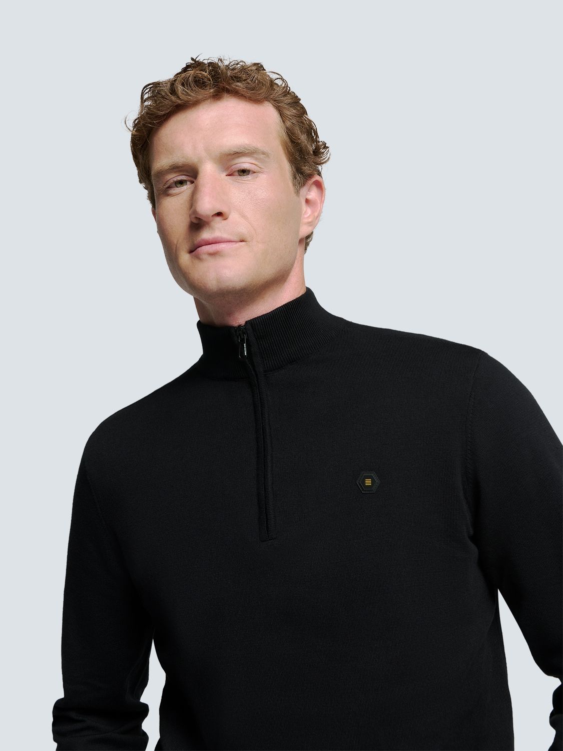 No Excess Pullover Half Zip 2 Coloured Melange 020 black 2900150579044