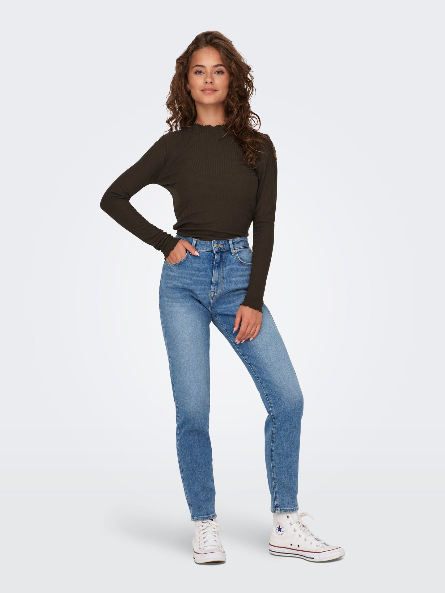 Only ONLEMMA L/S HIGH NECK TOP NOOS JRS Demitasse 2900160257017