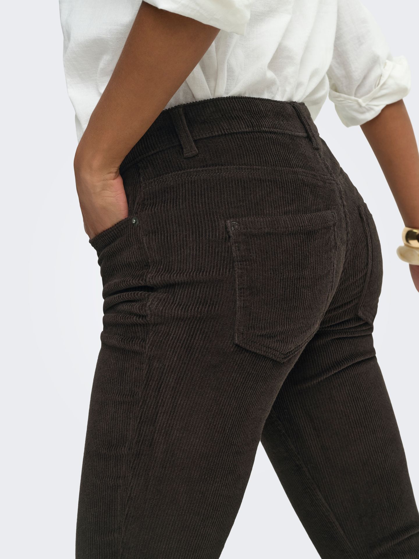Only ONLMARY-GLOBAL MID CORD FLARED PNT Black Coffee 2900168524067