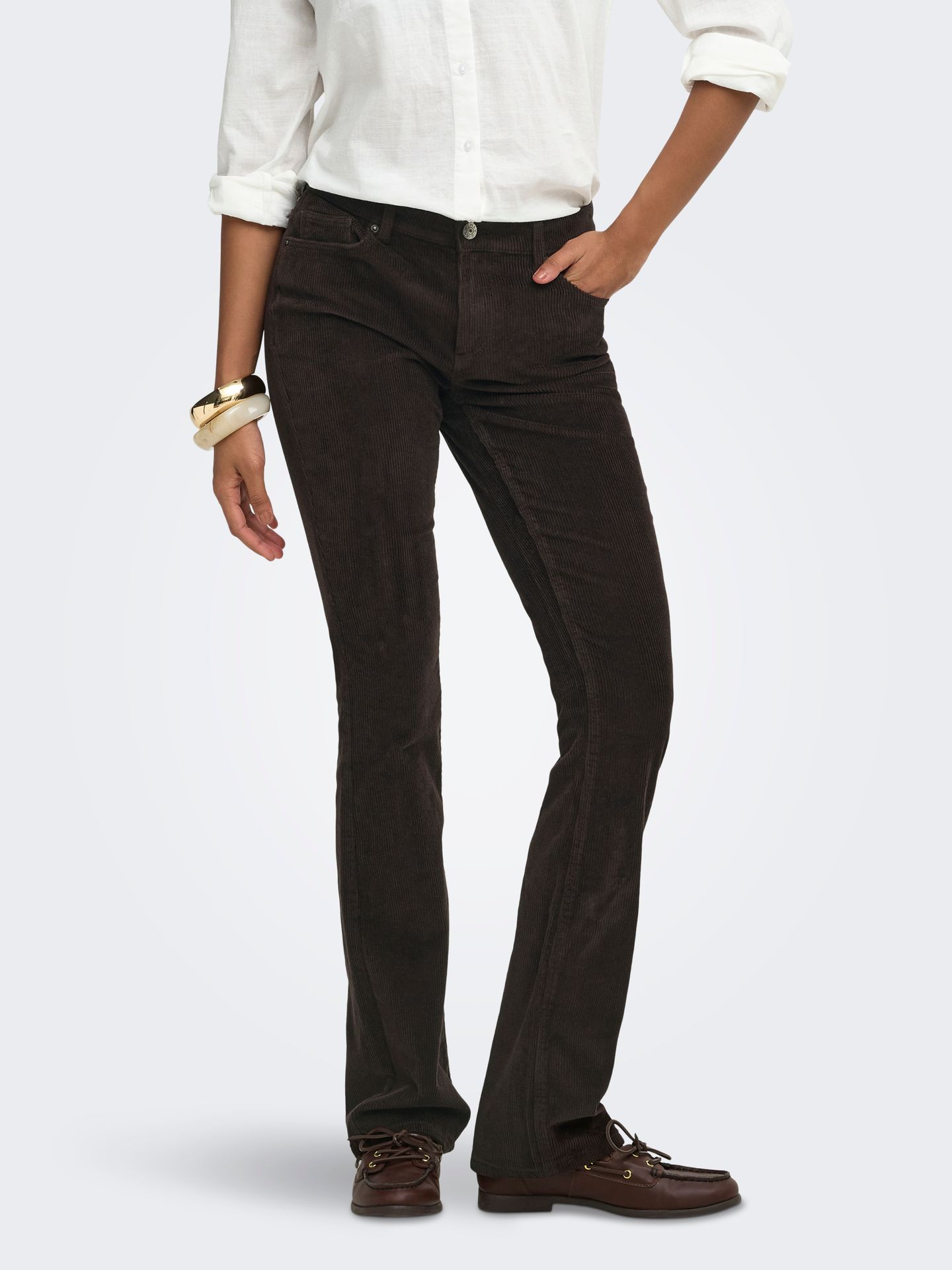 Only ONLMARY-GLOBAL MID CORD FLARED PNT Black Coffee 2900168524067