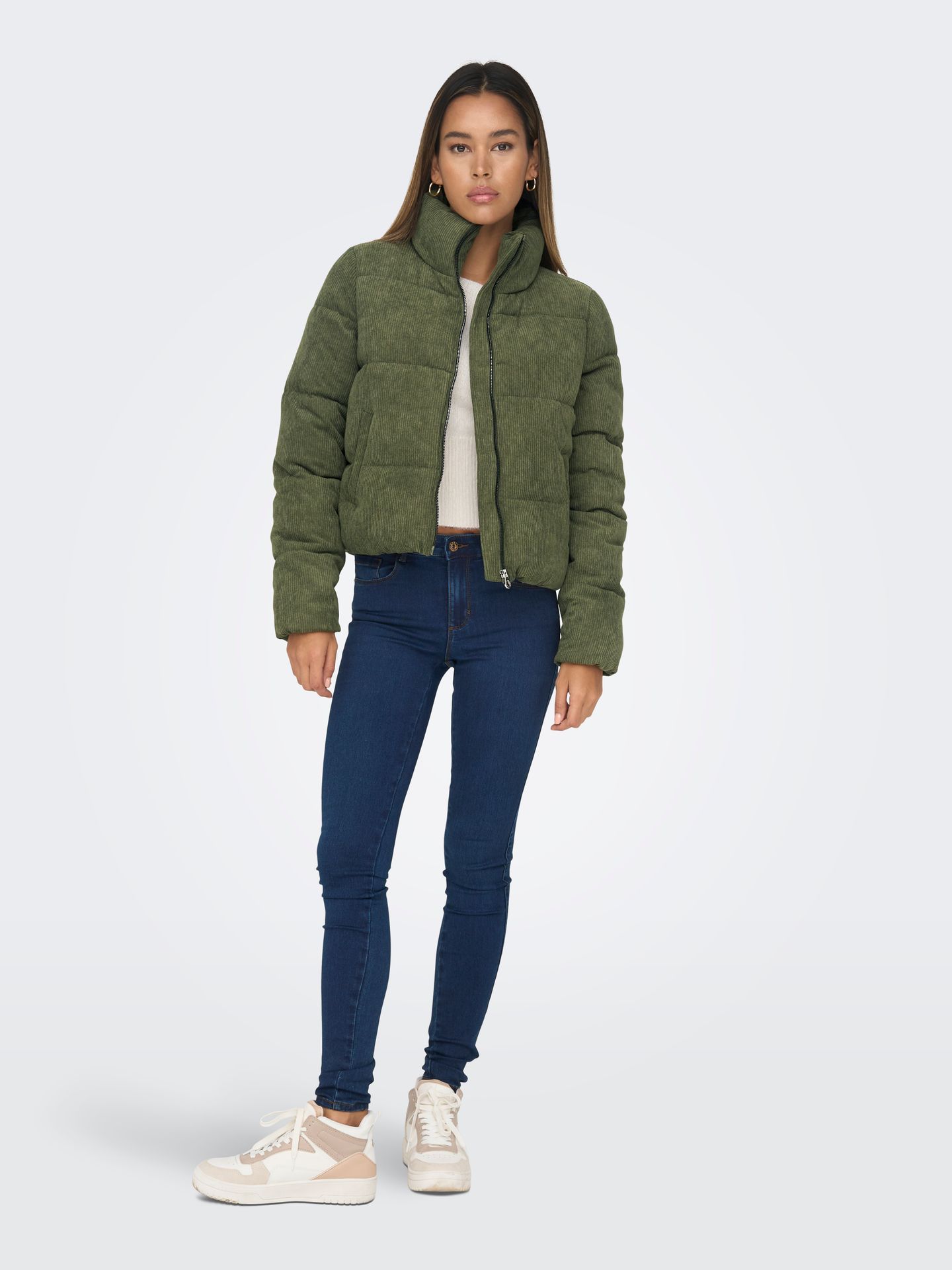 Only ONLNEWDOLLY CORDUROY PUFFER OTW NOO Kalamata/Cloud dancer+frosted almon 00110212-EKA26011400000086