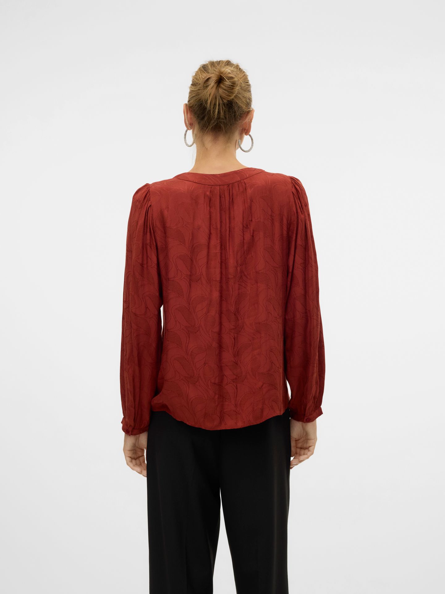 Vero Moda VMMOLA L/S SHIRT WVN BTQ Fired Brick 2900150648023