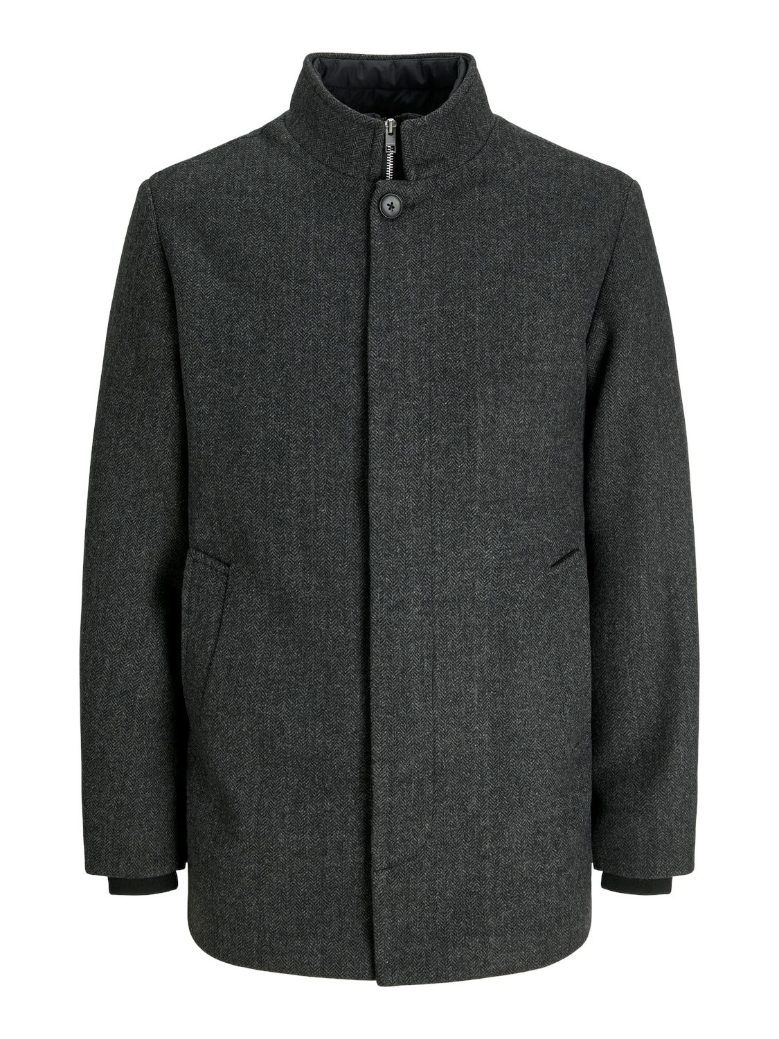 Jack & Jones JJEHARRISON WOOL JACKET SN Dark Grey Melange/STRUCTURE 2900150662029