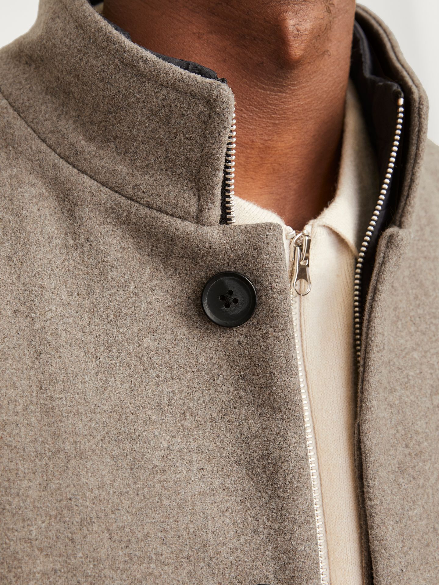 Jack & Jones JJEHARRISON WOOL JACKET SN Greige 2900159395034