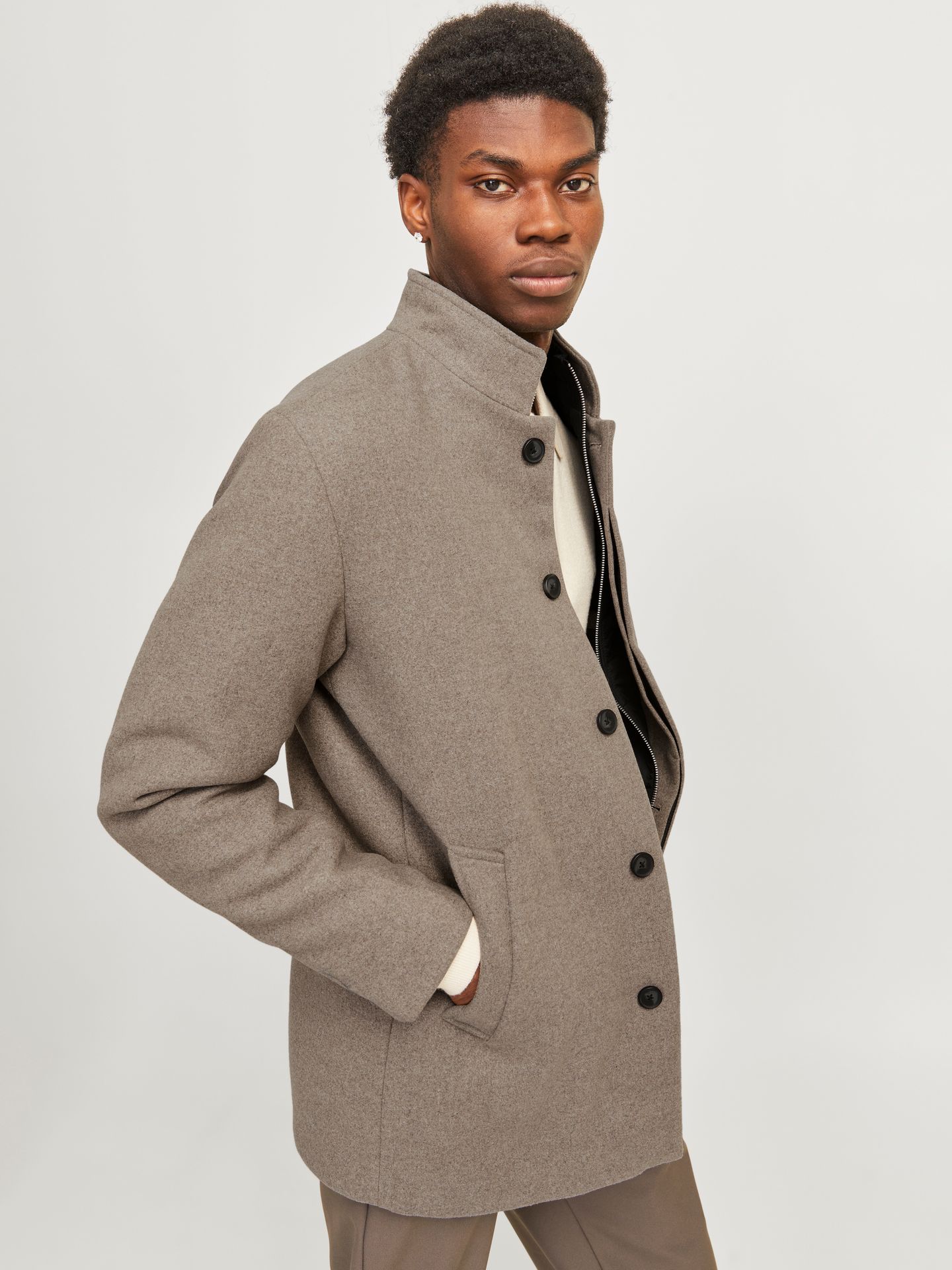 Jack & Jones JJEHARRISON WOOL JACKET SN Greige 2900159395034