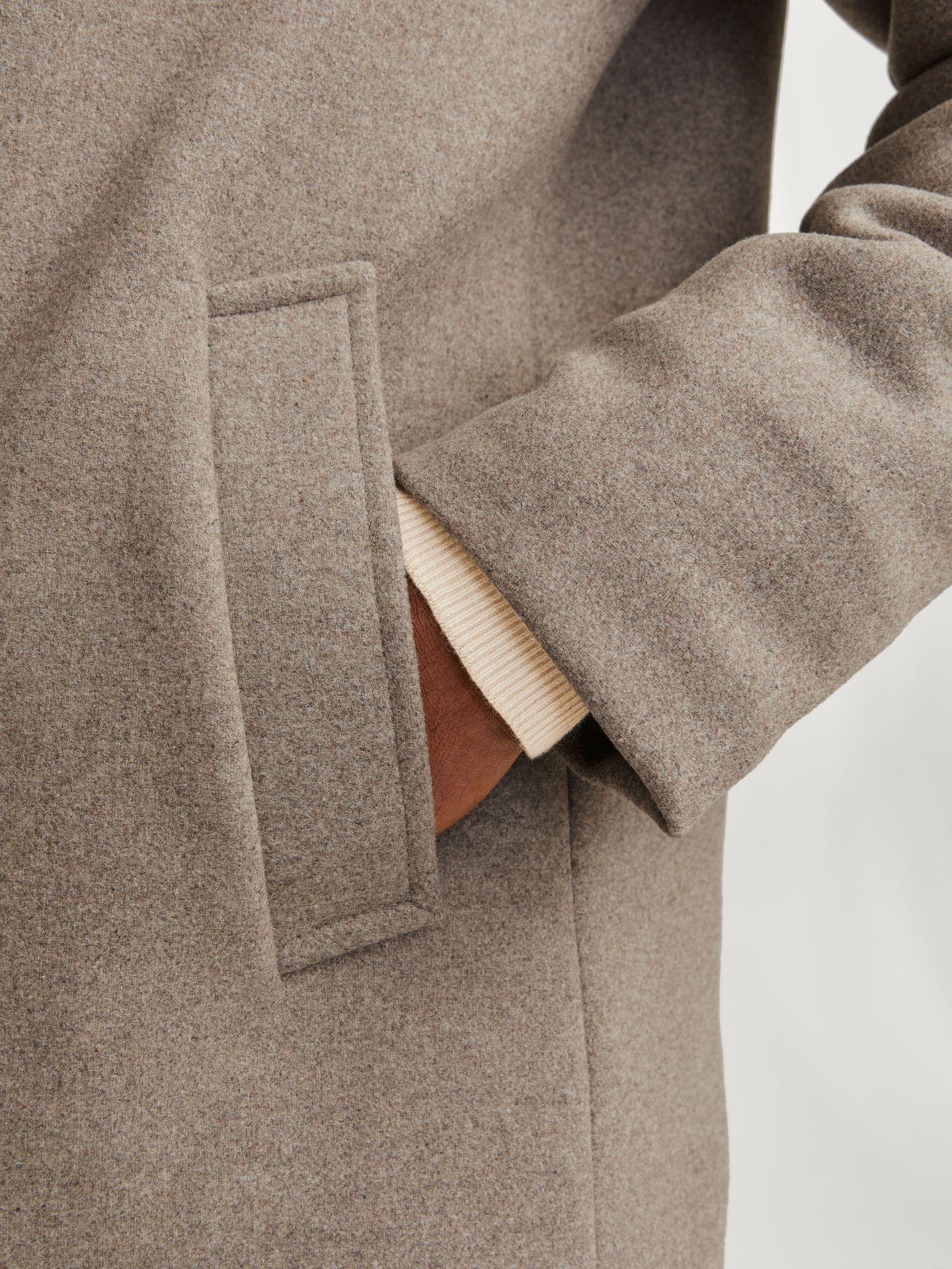 Jack & Jones JJEHARRISON WOOL JACKET SN Greige 2900159395034