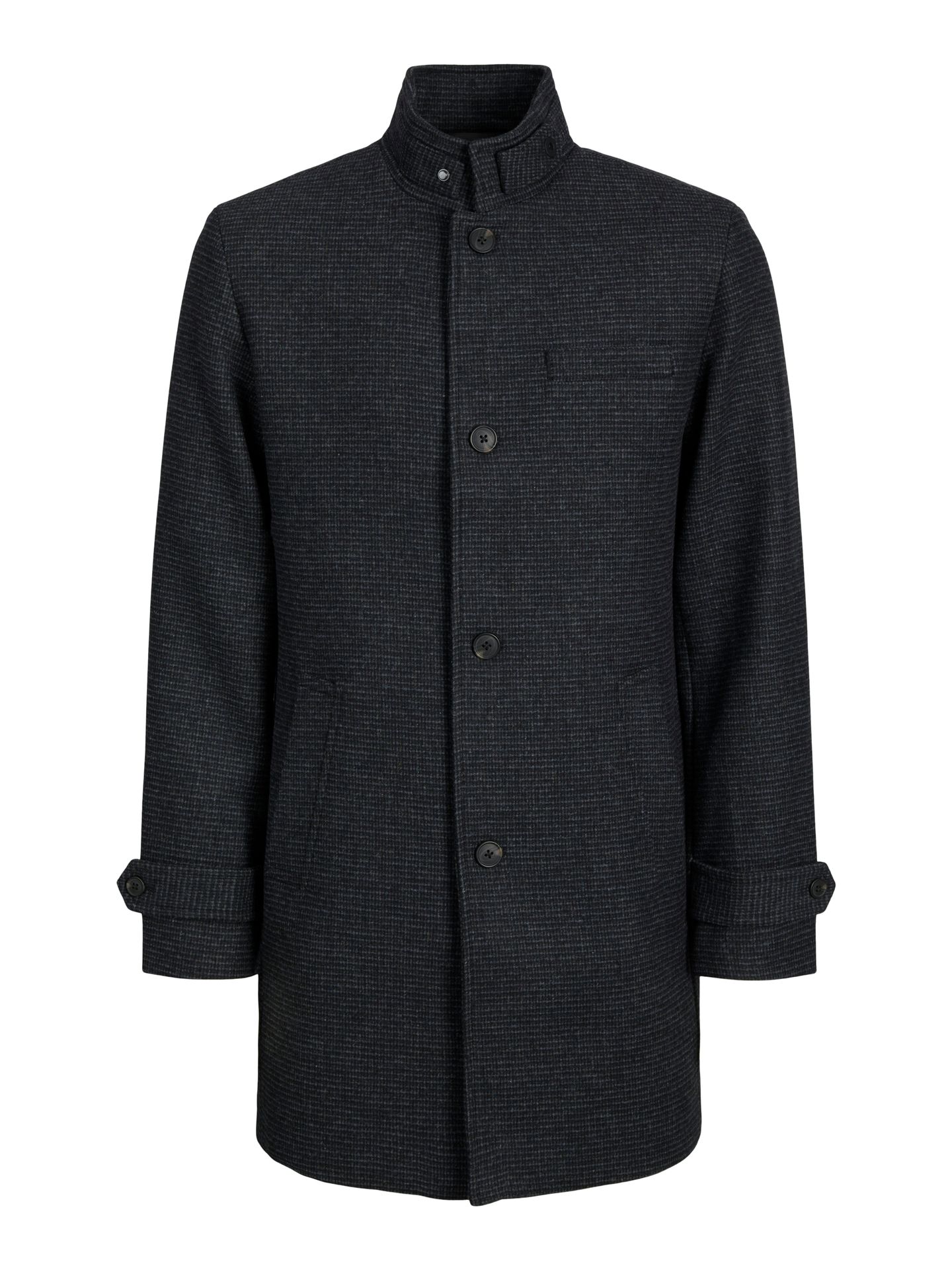 Jack & Jones JJEMELTON WOOL COAT SN Dark Grey Melange/STRUCTURE 2900150692040